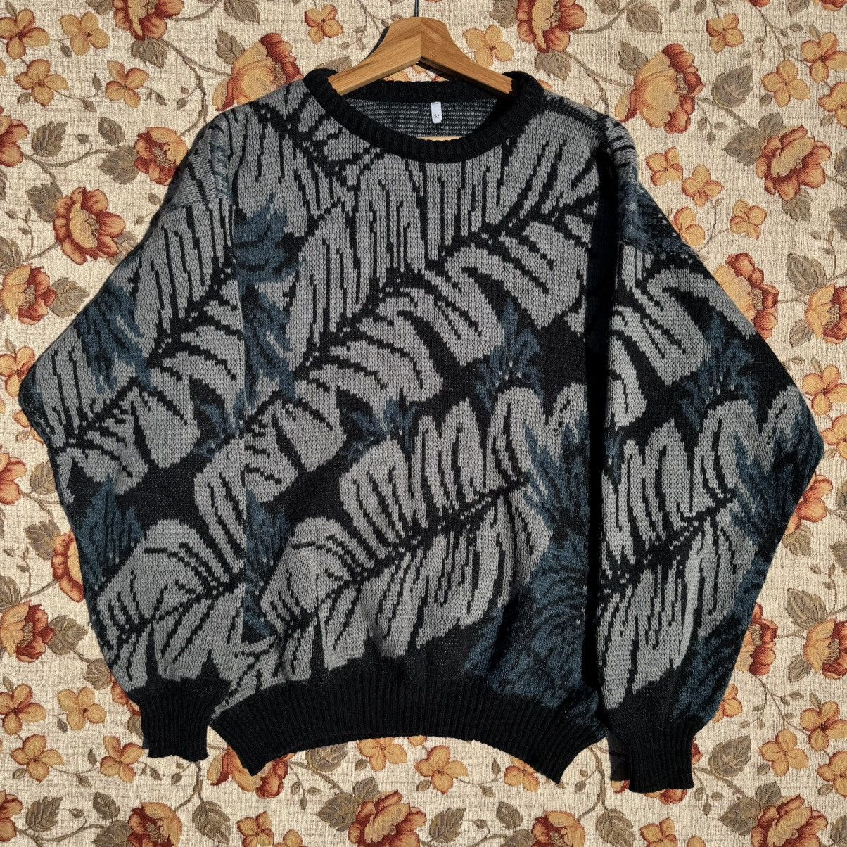 Vintage Vintage Floral Print Boxy Knit Leaf ALD JAPANESE VIBE Cute Size US L / EU 52-54 / 3 - 1 Thumbnail