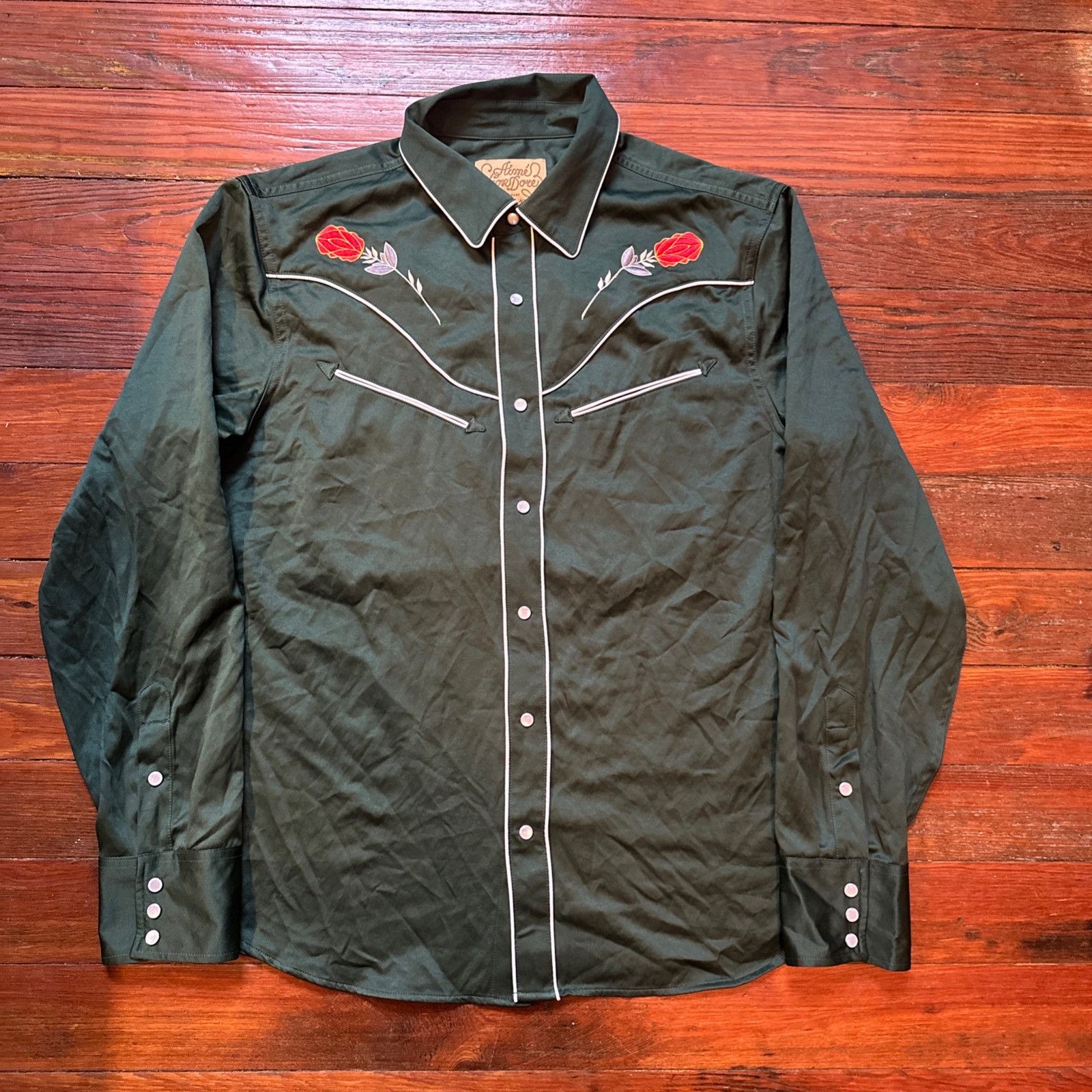 Aime Leon Dore Aime Leon Dore Western Shirt Green Size US L / EU 52-54 / 3 - 1 Thumbnail