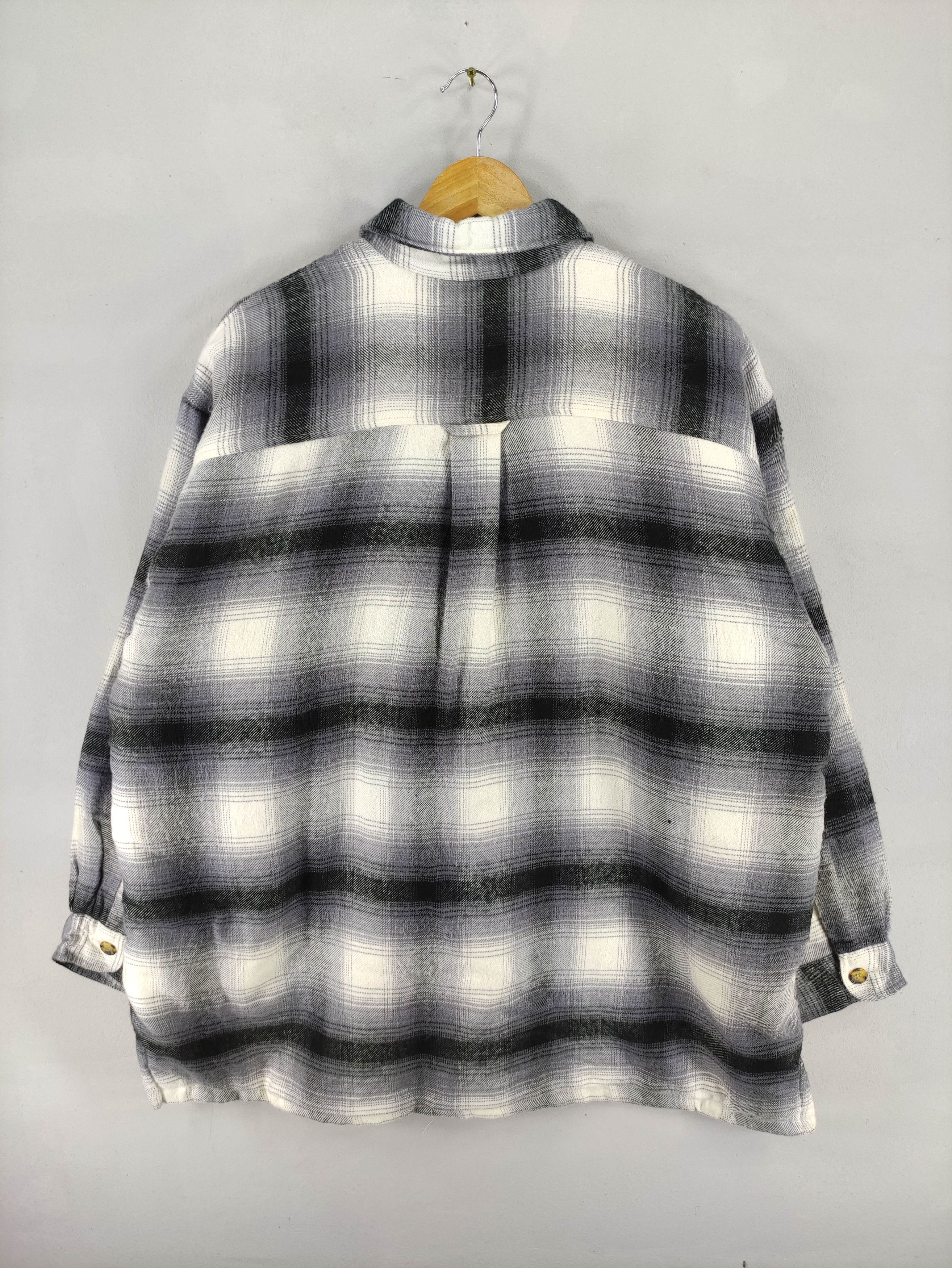 Japanese Brand Vintage Bayleaf Jacket Flannel Plaid Button Up Lined Sherpa Size US XXL / EU 58 / 5 - 11 Thumbnail