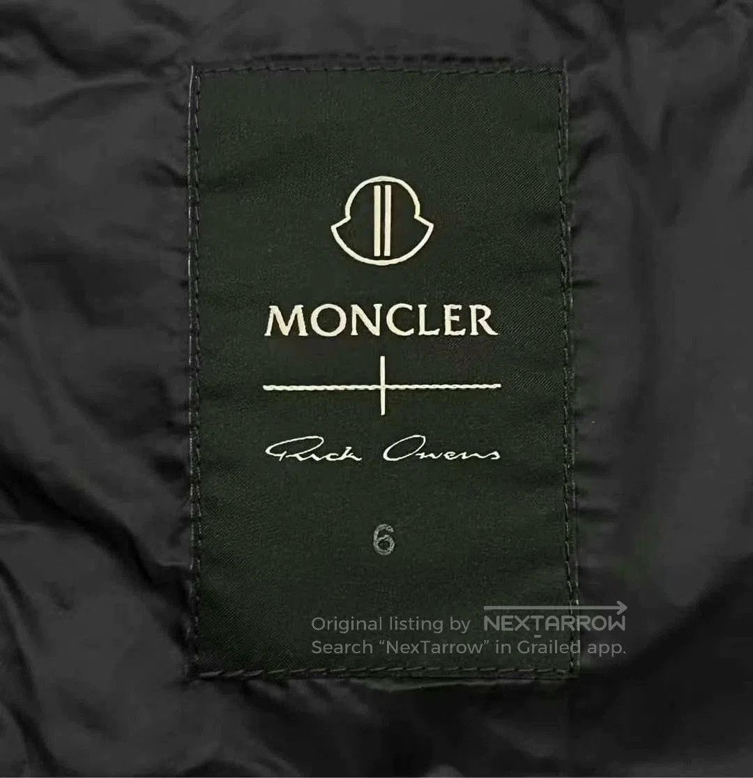 Other Moncler x Rick Owens Black Long Down Jacket. Size XS / US 0-2 / IT 36-38 - 4 Thumbnail