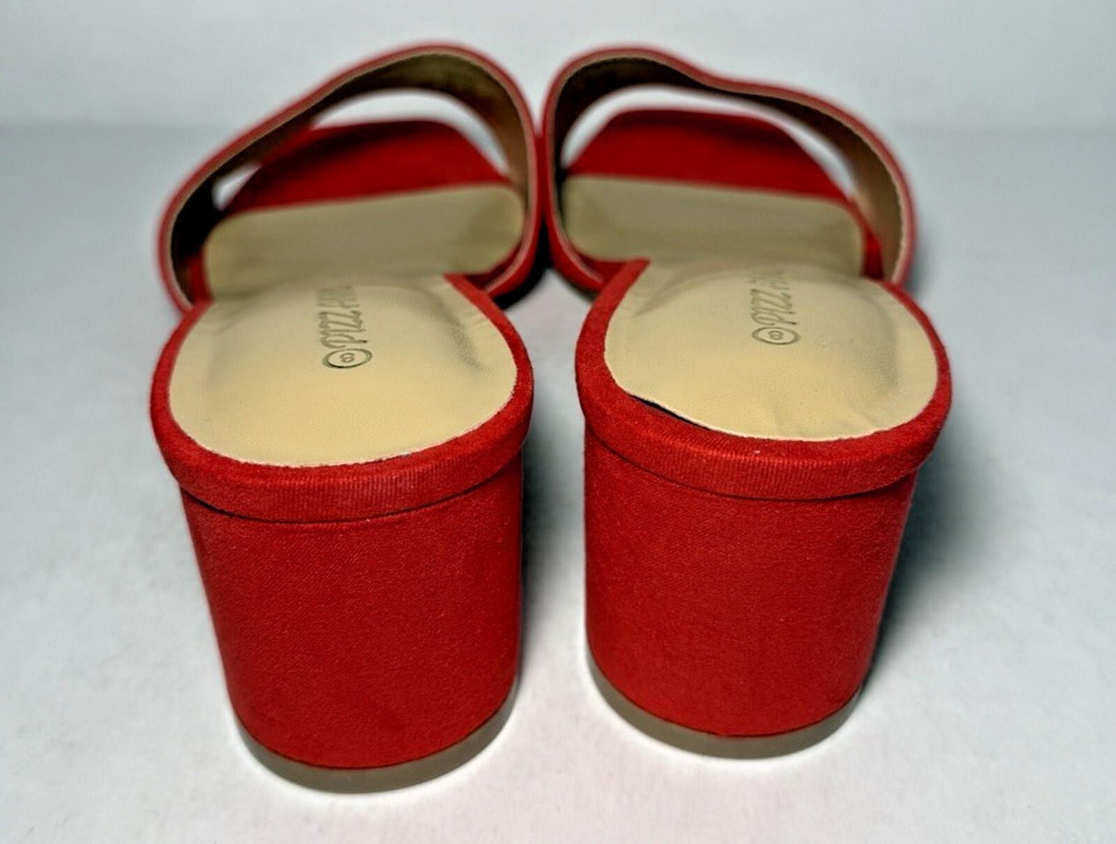 Other PIZZ ANNU Simone Chunky Block Heels Slip On Mule Red Size US 8 / IT 38 - 4 Thumbnail