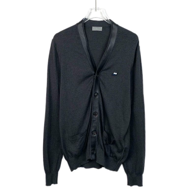 Dior Dior Black and gray logo mulberry silk cardigan jacket 2501 Size US S / EU 44-46 / 1 - 1 Thumbnail