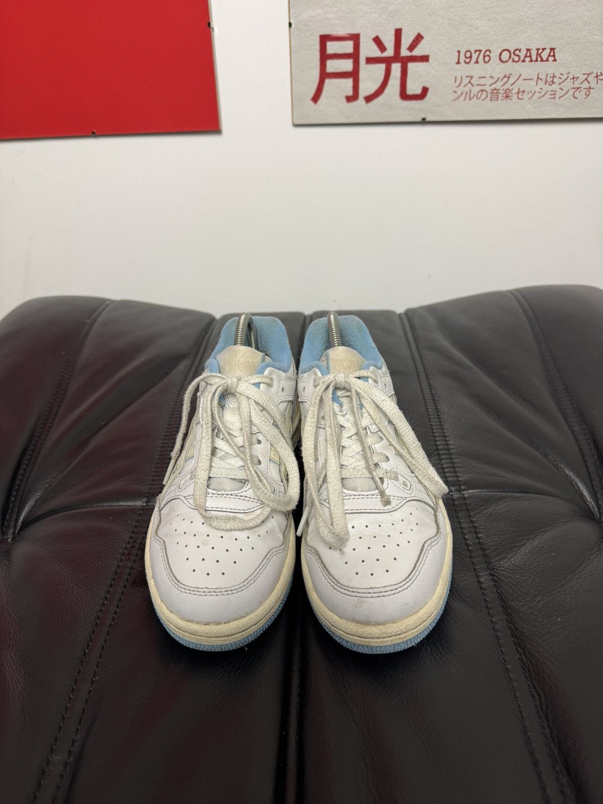 Asics Asics Gel Woman Low Sneakers Leather White Baby Blue Rare Size US 4.5 / IT 34.5 - 3 Thumbnail