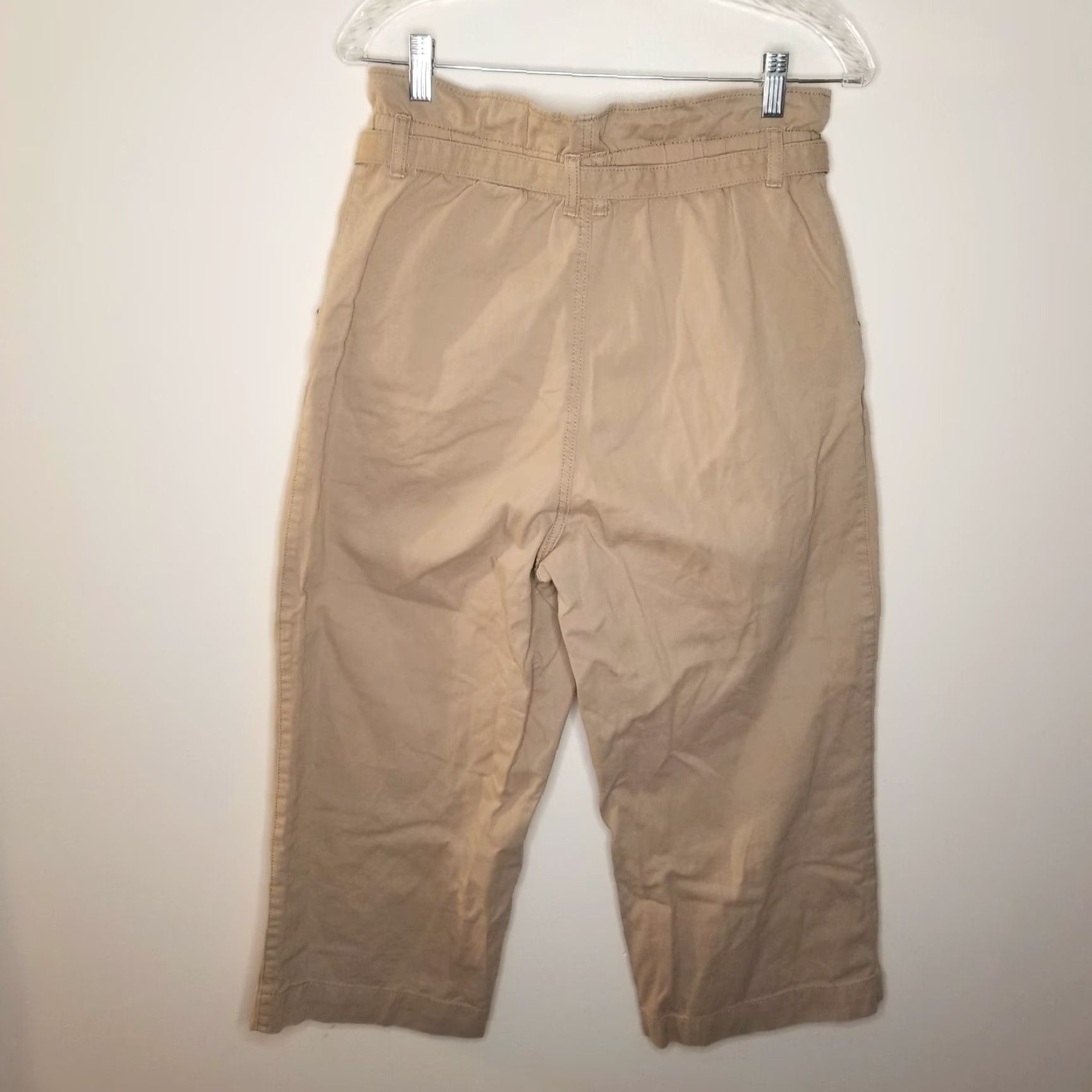 H&M VINTAGE? No. H&M Beige Pants Waist-Tie Straight Women's Size 10, 31" W 23" Inseam, Bloomer Style Size 32" / US 10 / IT 46 - 5 Thumbnail