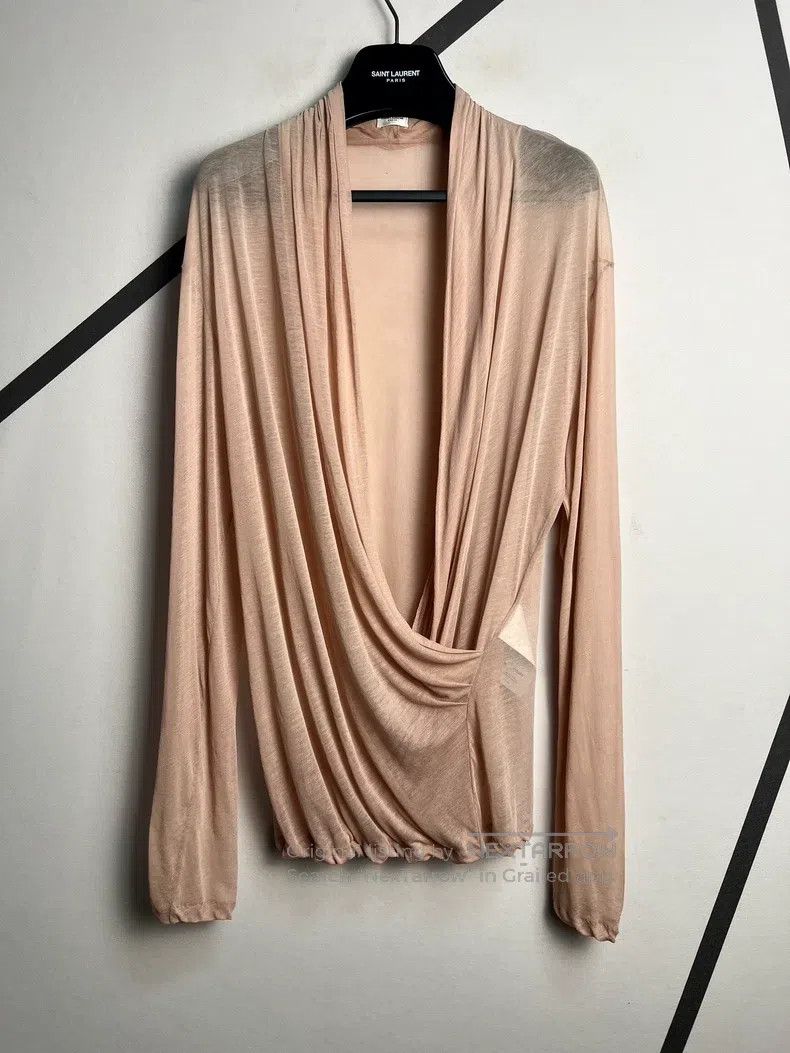 Saint Laurent Paris Saint Laurent Paris Pleated Deep V-neck Semi-transparent S Size M / US 6-8 / IT 42-44 - 1 Thumbnail