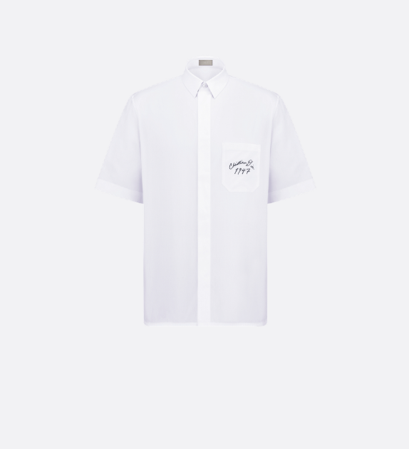 Dior o1w1db10625 Short-Sleeved Shirt in White Size US M / EU 48-50 / 2 - 1 Thumbnail