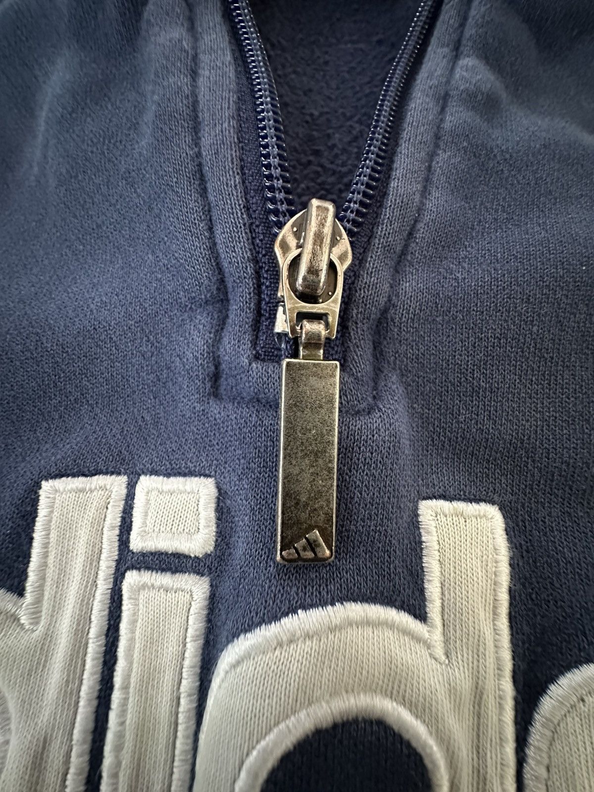 Adidas Blue Adidas Half Zip Size US XL / EU 56 / 4 - 3 Thumbnail