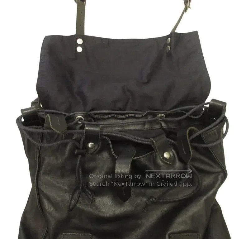Yohji Yamamoto Yohji Yamamoto Single or Double Shoulder Leather Satchel Size ONE SIZE - 4 Thumbnail