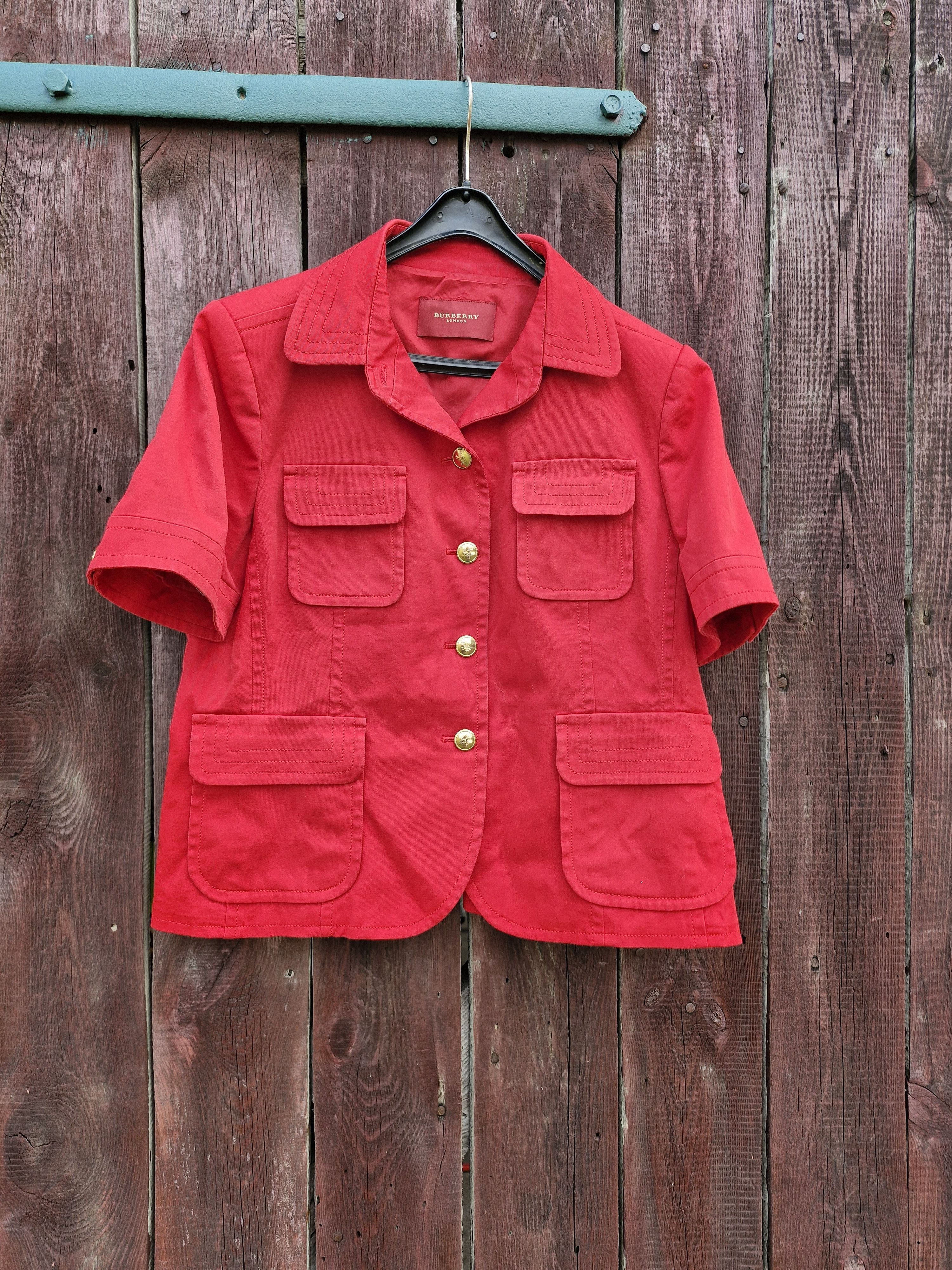 Burberry Burberry blazer short sleeves Size L / US 10 / IT 46 - 1 Thumbnail