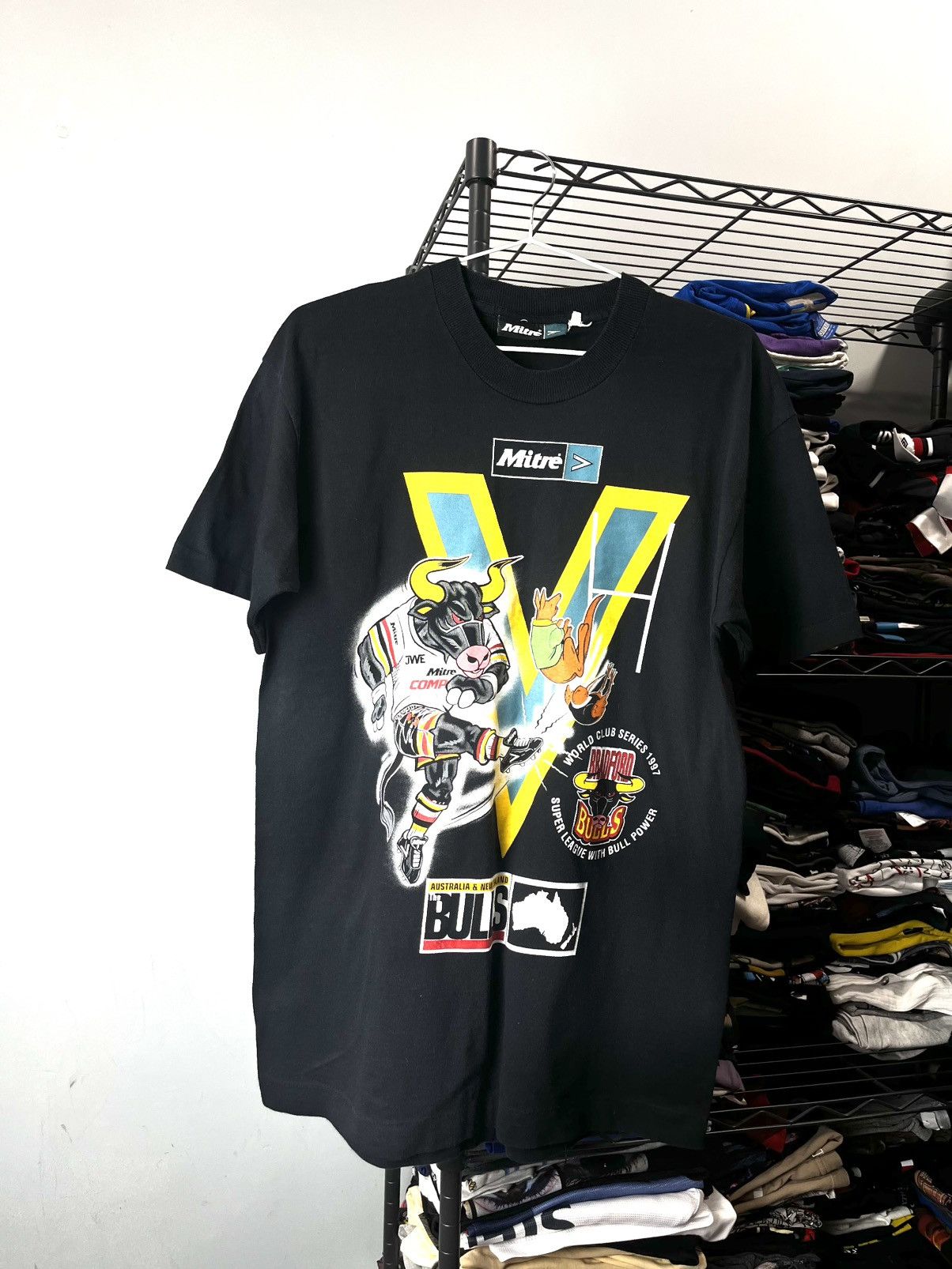 Vintage 1997 Vintage Bradford Bulls Rugby Mitre T Shirt MLB Size US M / EU 48-50 / 2 - 1 Thumbnail