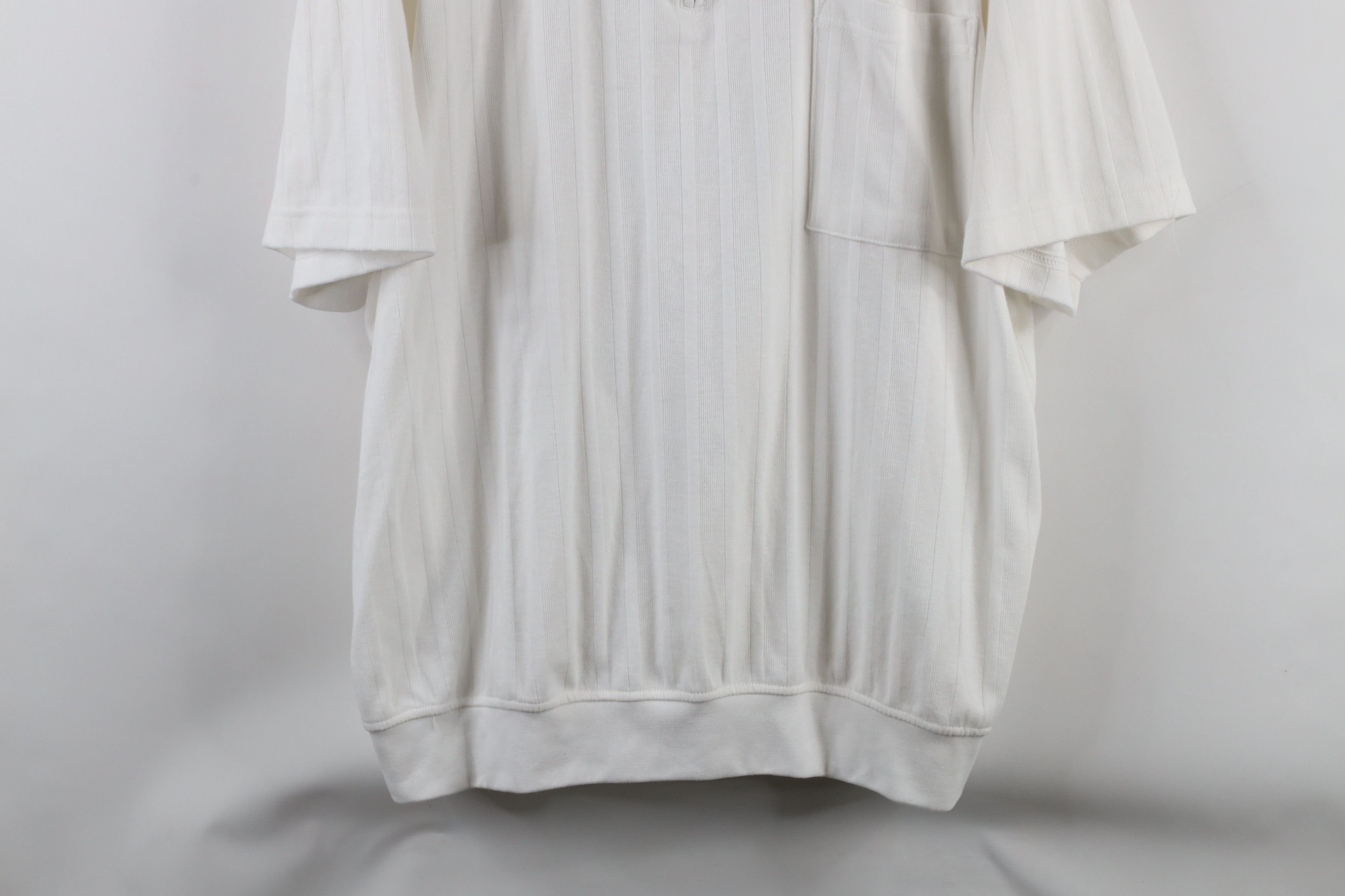 Vintage Vintage 90s Streetwear Half Zip Pullover Polo Shirt White Size US XXL / EU 58 / 5 - 3 Thumbnail