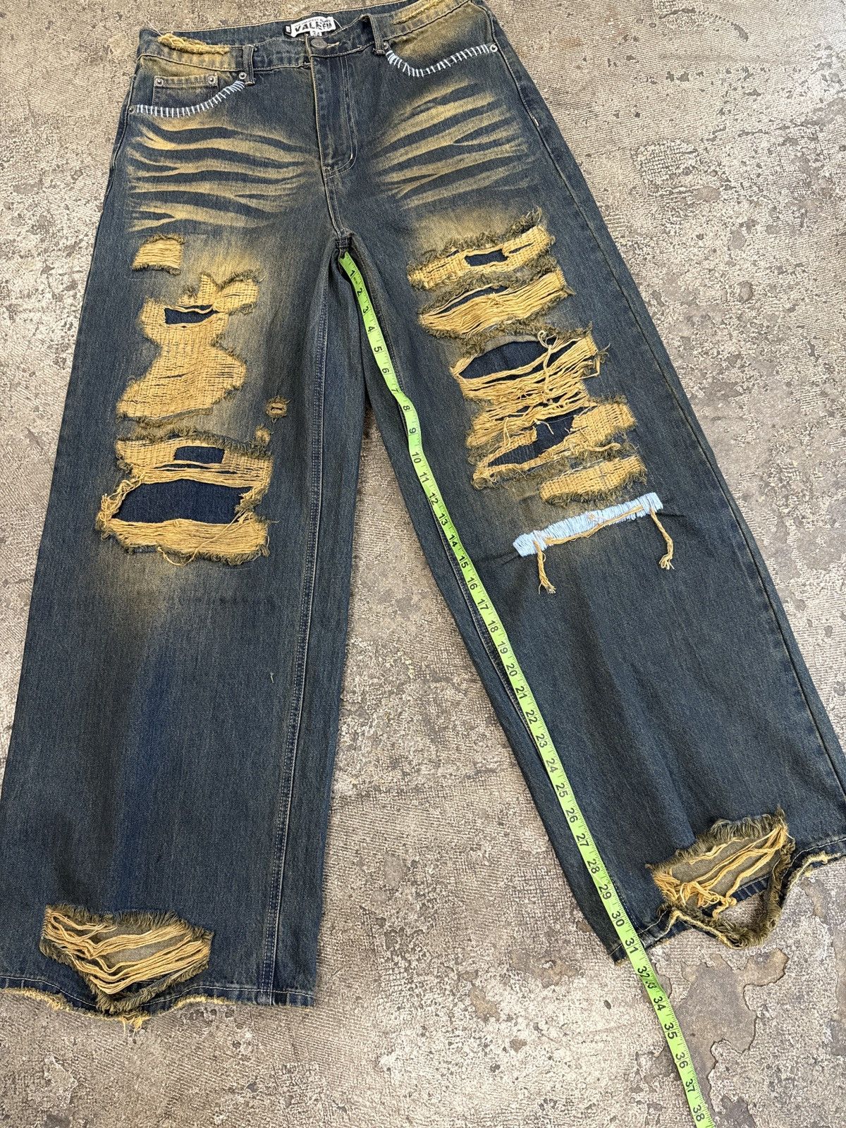 Vale Vale (Valley) Forever Thrashed Denim Size US 34 / EU 50 - 5 Thumbnail