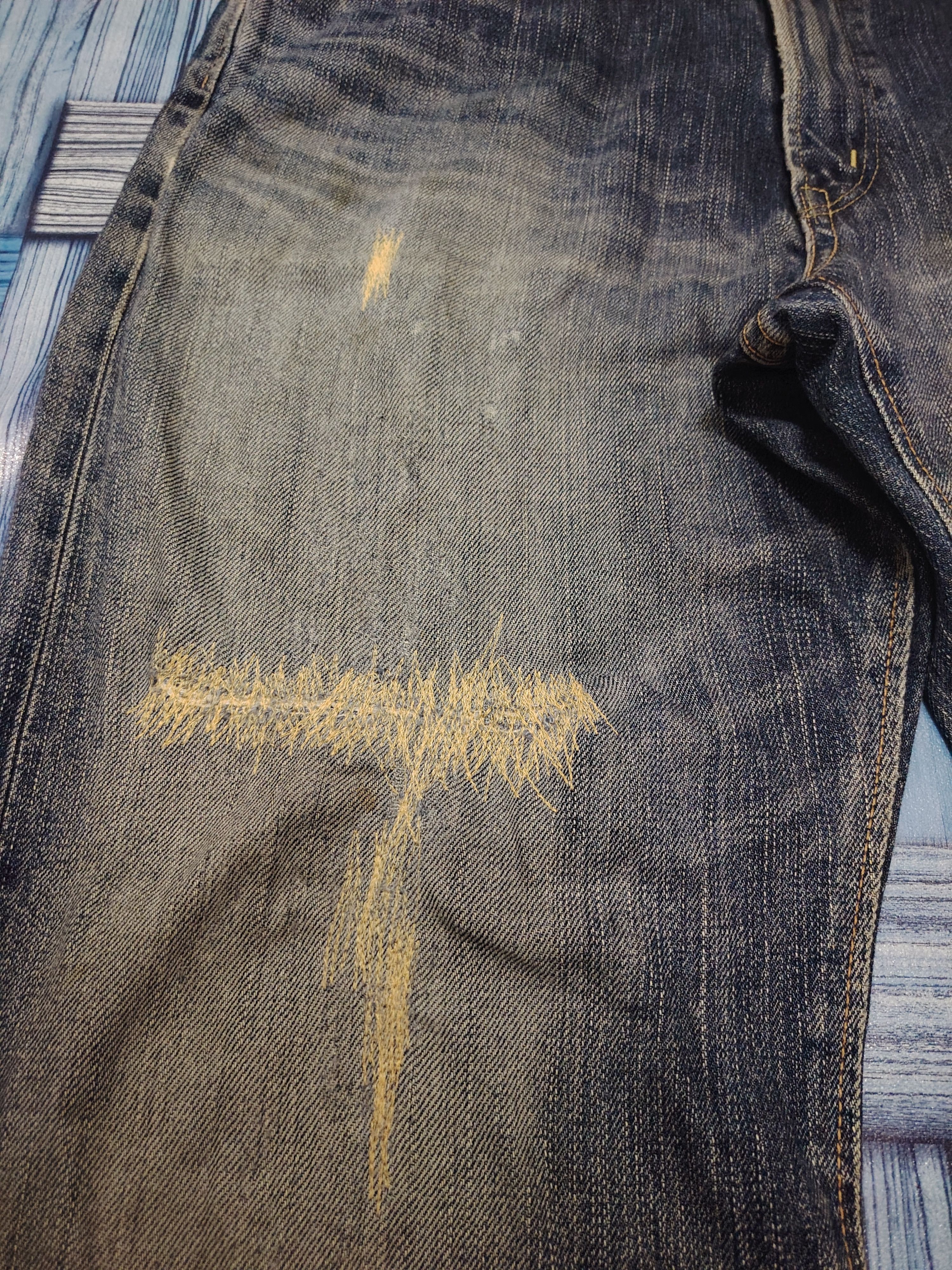 Kapital Edwin 505z Selvedge Jeans Distressed Flare Jeans Size US 33 - 8 Thumbnail