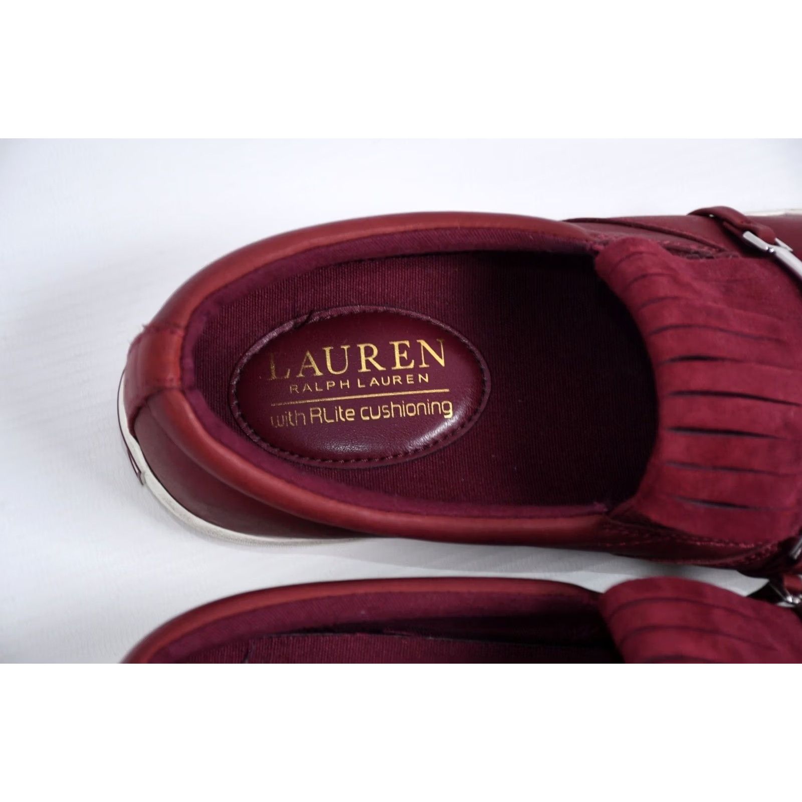 Ralph Lauren Ralph Lauren Reanna Leather Sneakers Fringe Women US 8 Size 39 Red Leather Fringe Sneakers Women's Casual Athletic Shoes Size US 6 / IT 36 - 7 Thumbnail