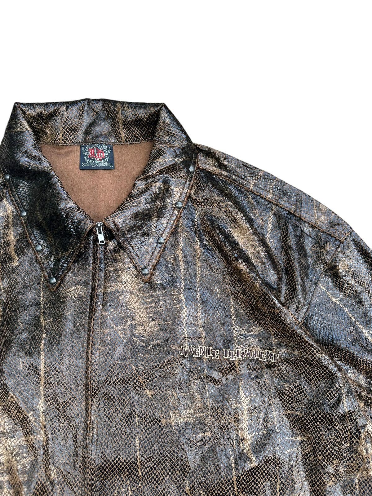 Le Grande Bleu (L.G.B.) Vtg🔥Juvenile Delinquent Genuine Python Zipper Jacket Size US XXL / EU 58 / 5 - 5 Thumbnail