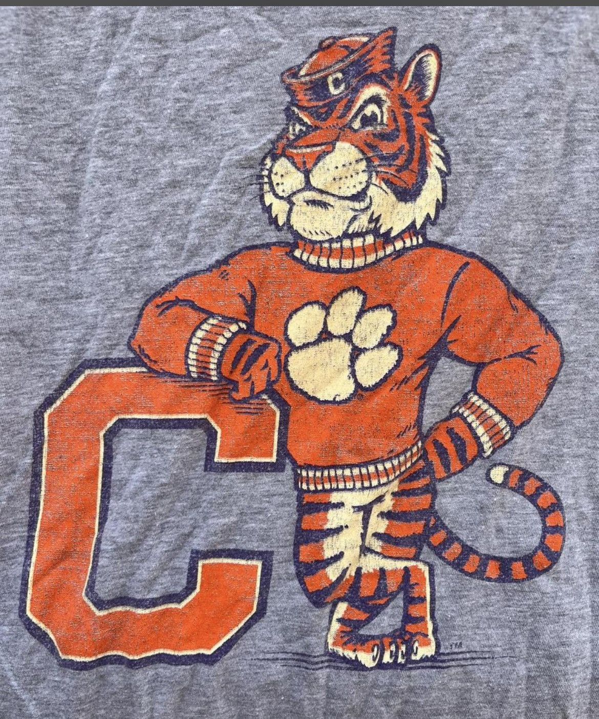Tultex Tigertown Clemson Banks Cartoon Tiger Tee Style Large Size US L / EU 52-54 / 3 - 3 Thumbnail