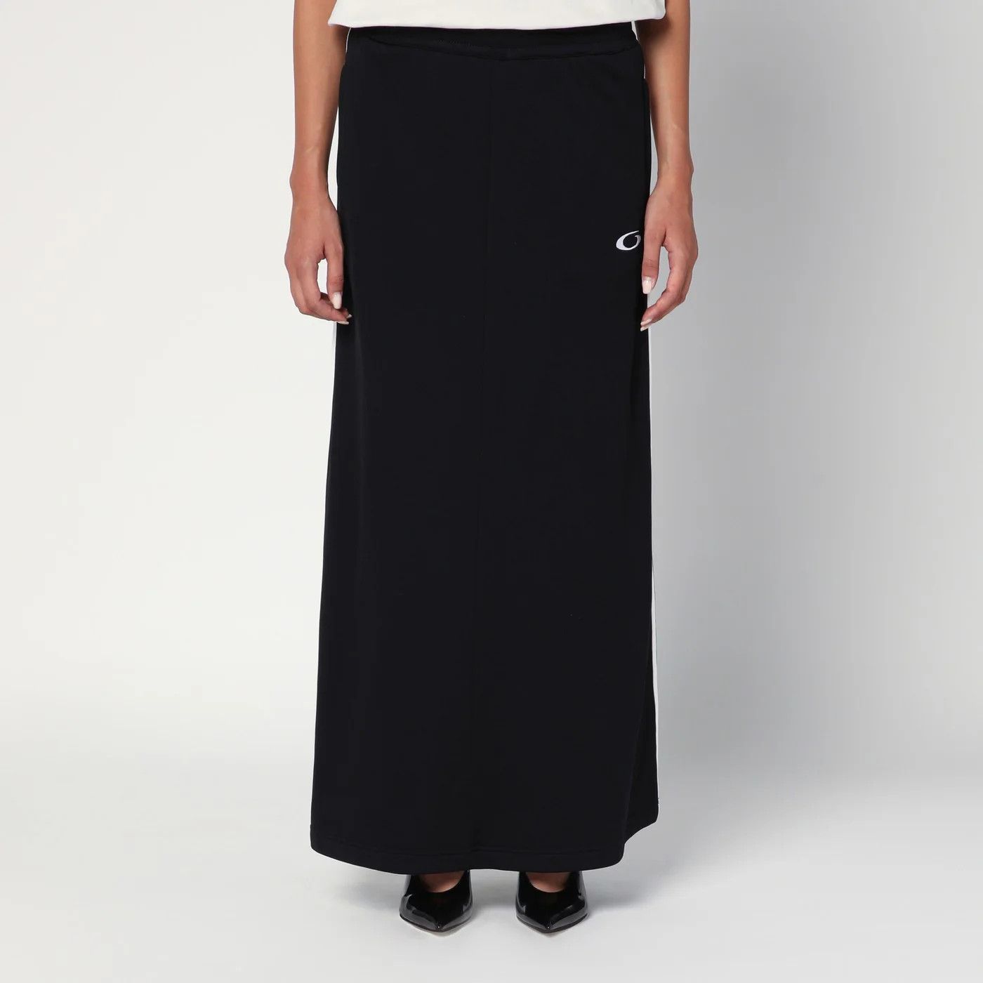 Balenciaga o1d2blof0426 Long Loop Sports Icon Skirt in Black Size 25" / US 0 / IT 36 - 1 Thumbnail