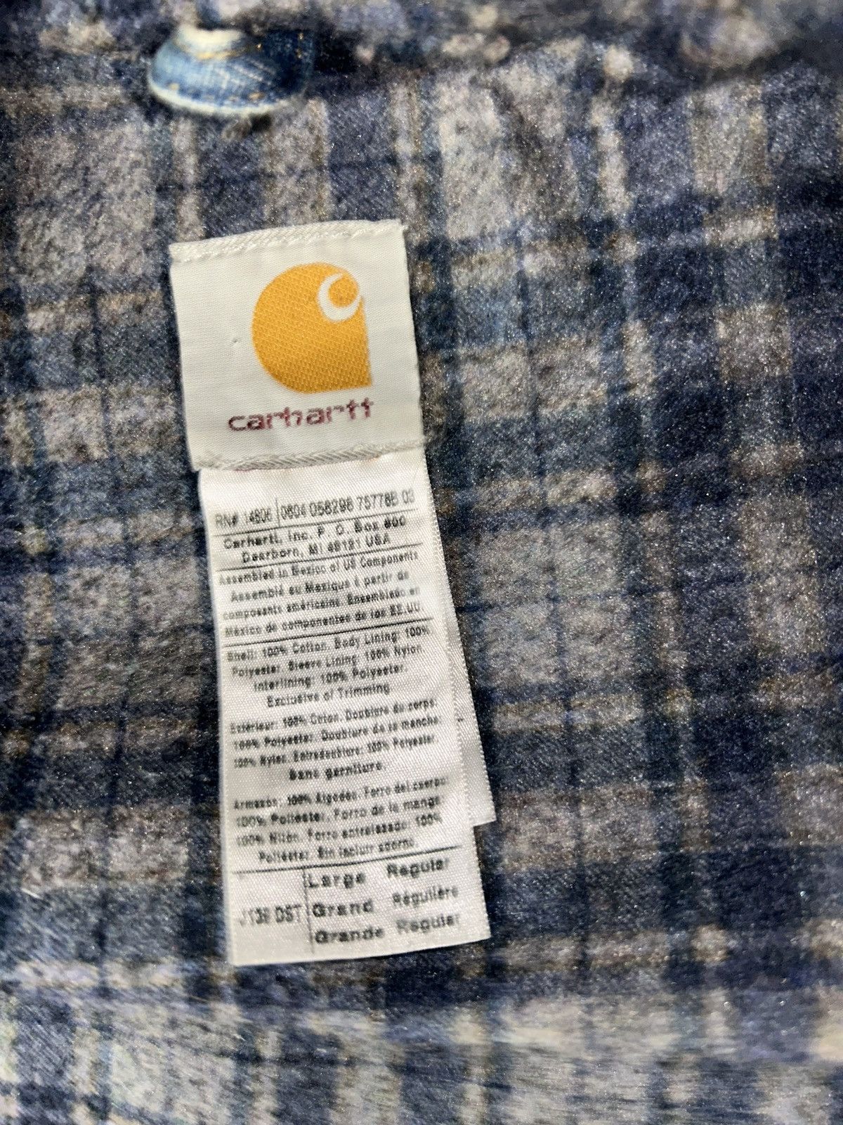 Carhartt Men's J139 DST Jacket Denim Hooded Jean Blanket Size US L / EU 52-54 / 3 - 5 Thumbnail