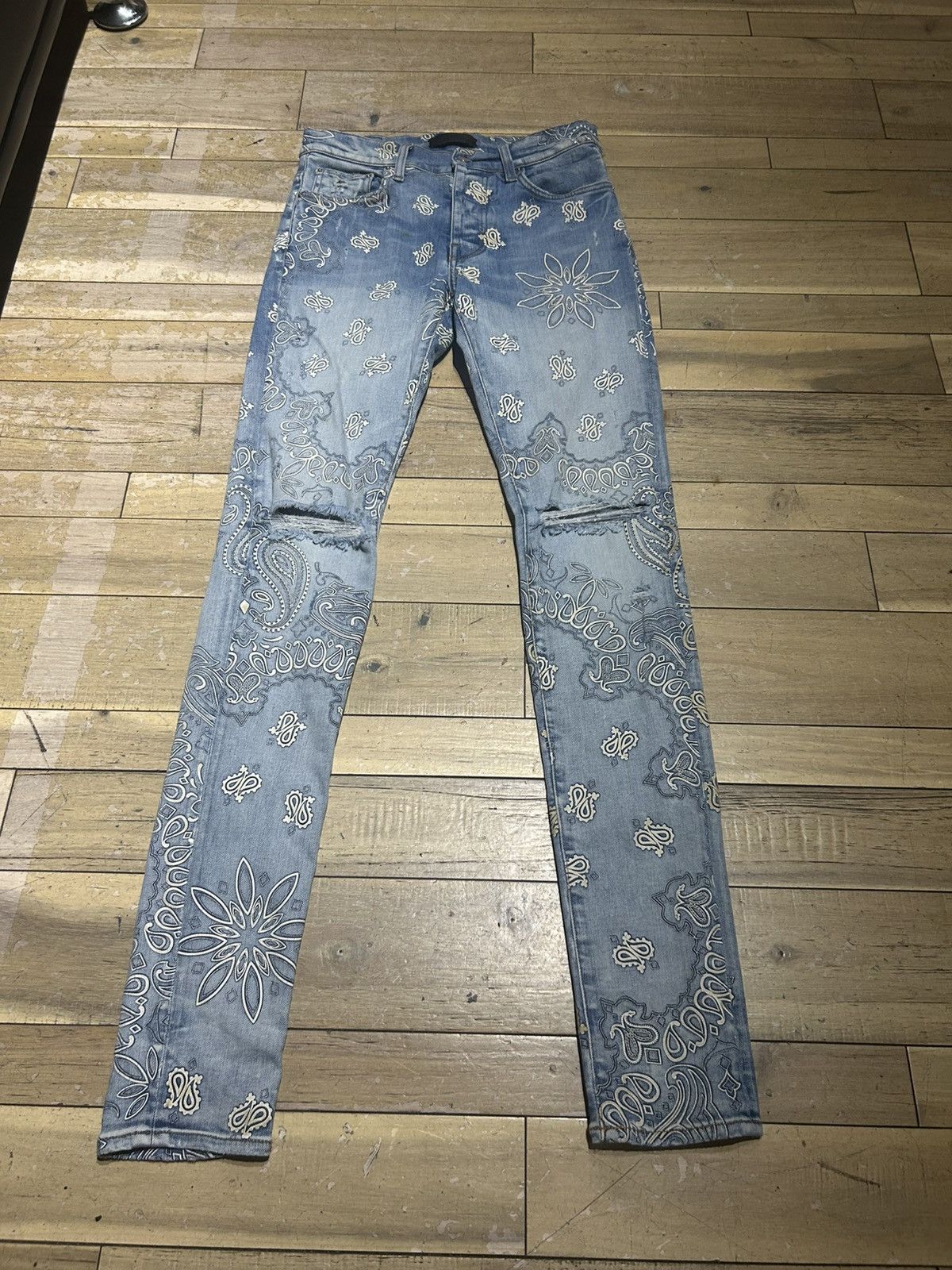 Amiri Amiri Bandana Jacquard Jeans Size US 29 - 1 Thumbnail