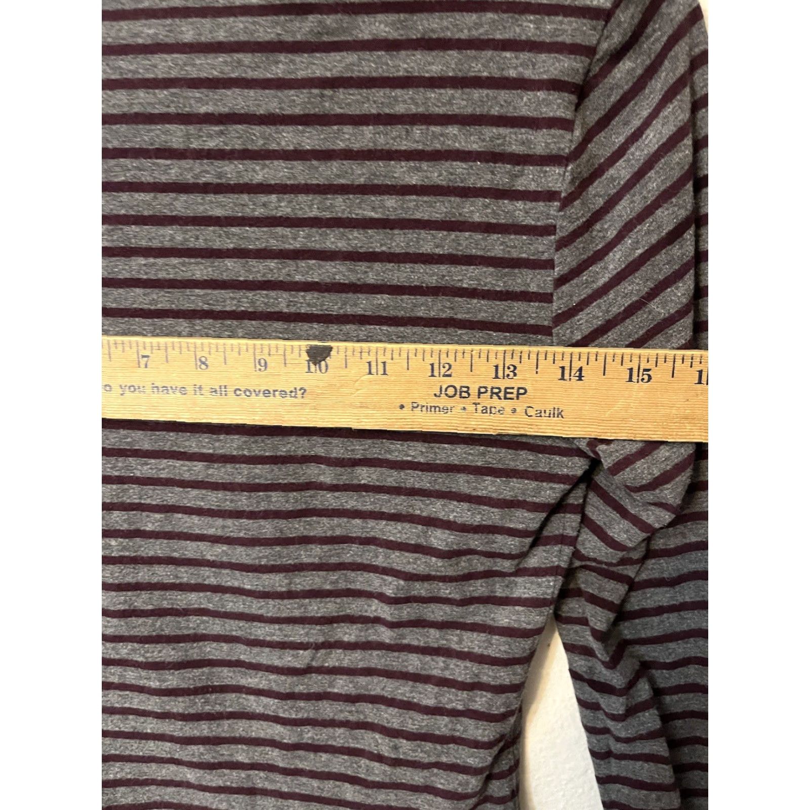 Vintage Ann Taylor Loft Top Women Petite PS Gray Striped Long Sleeve T-Shirt Boat Neck Swing Casual Shirt Womens Size S / US 4 / IT 40 - 5 Thumbnail