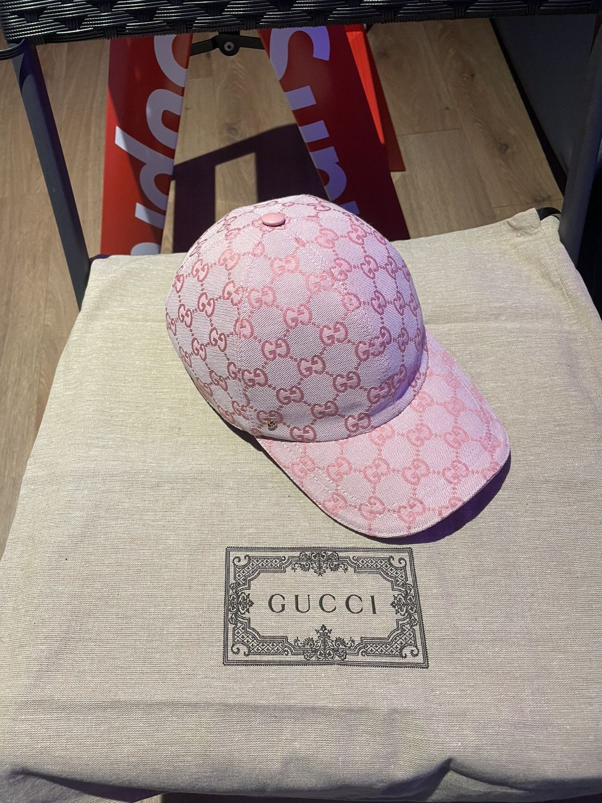 GUCCI デニムハット ブラック グレー GUCCI デニムハット