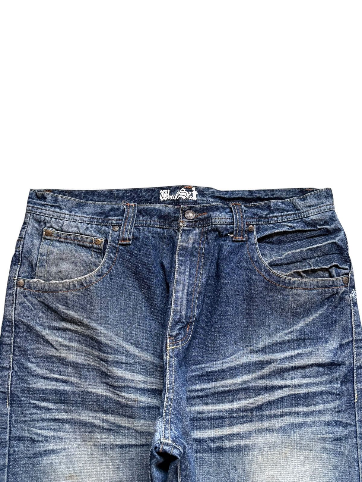 Japanese Brand Vintage Japanese Brand Mud Wash Distress Loose Baggy Jeans Size US 36 / EU 52 - 4 Thumbnail
