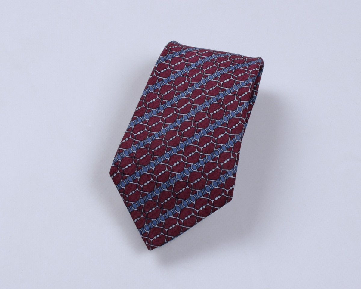 Designer × Hermes HERMES Paris 864 PA Geometric Abstract Silk Tie Size ONE SIZE - 1 Thumbnail