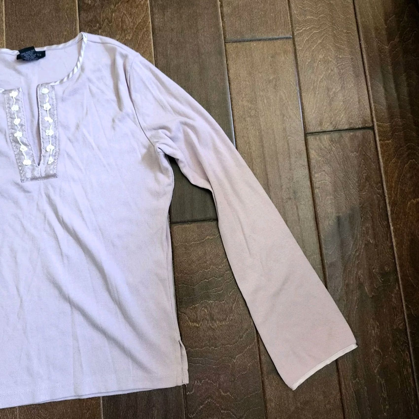 Vintage The Limited Women’s JUNIOR Purple V-Neck Long Sleeve T-Shirt M, Pullover, Casual/Party Size M / US 6-8 / IT 42-44 - 5 Thumbnail