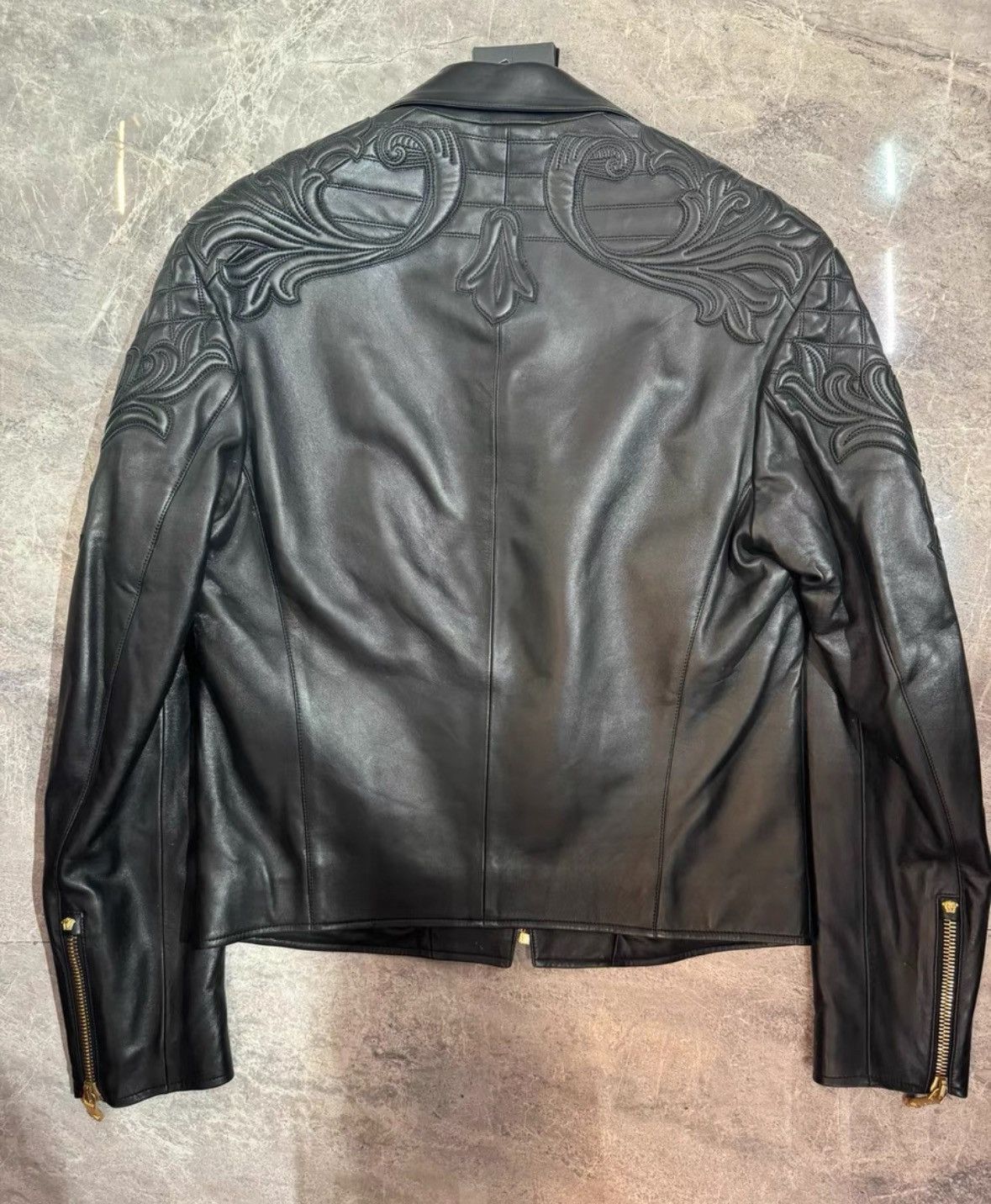 Versace Versace Sheepskin embroidered leather jacket Size US S / EU 44-46 / 1 - 2 Thumbnail