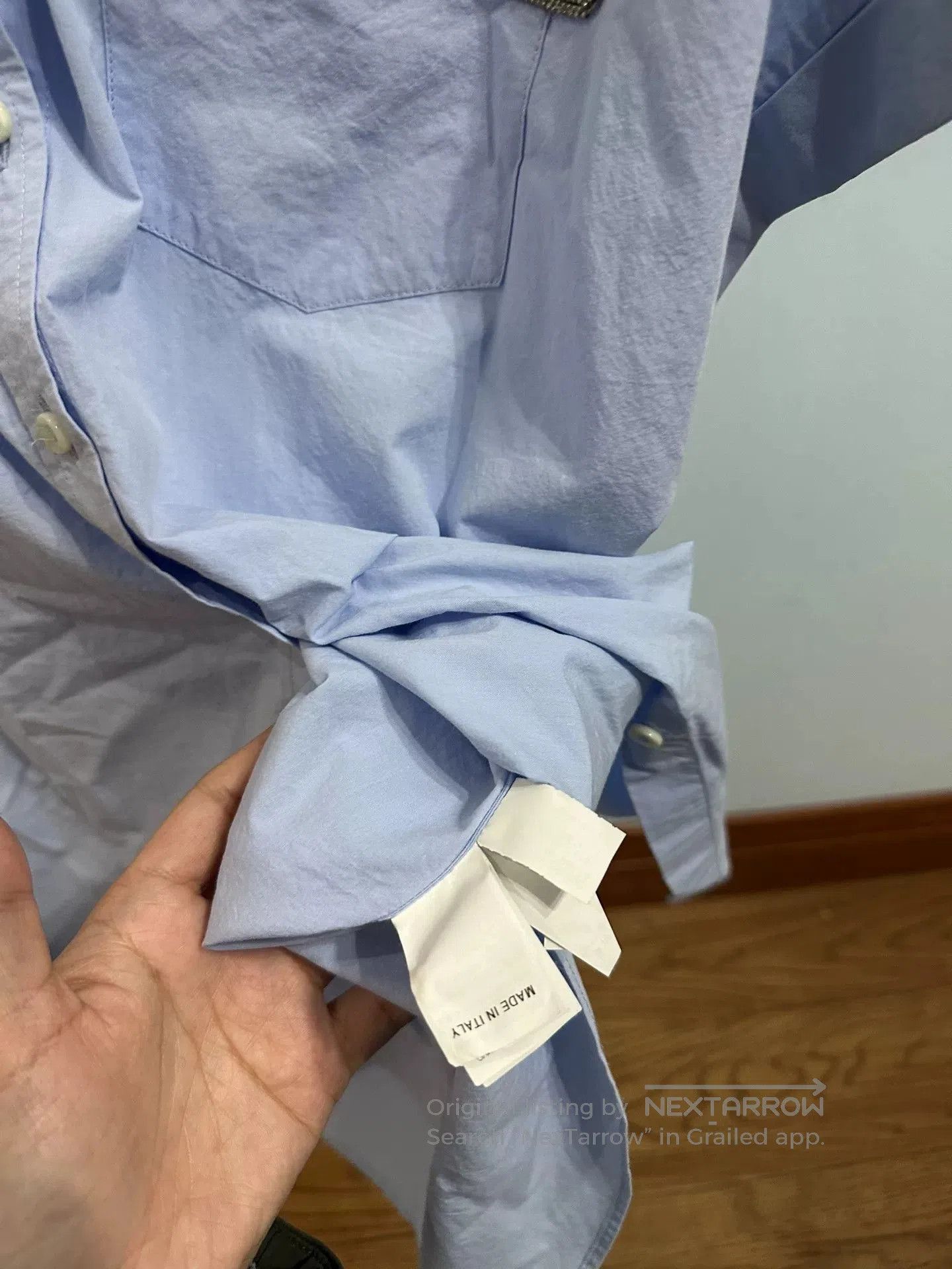 Brunello Cucinelli BC Brunello Cucinelli Pearl Button Shirt. Size M / US 6-8 / IT 42-44 - 4 Thumbnail