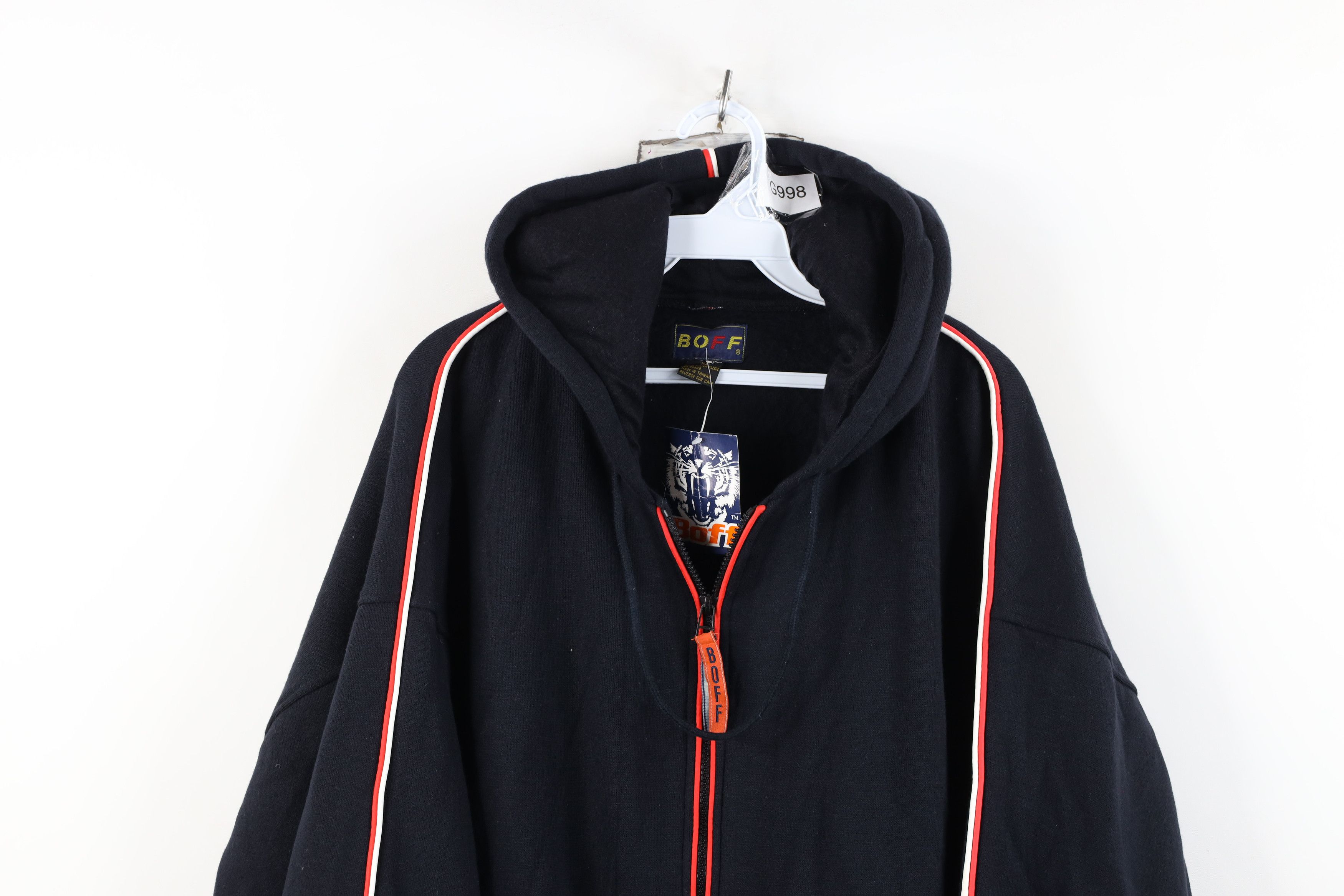 Vintage Deadstock Vintage 90s Y2K Streetwear Heavyweight Zip Hoodie Size US XL / EU 56 / 4 - 2 Thumbnail