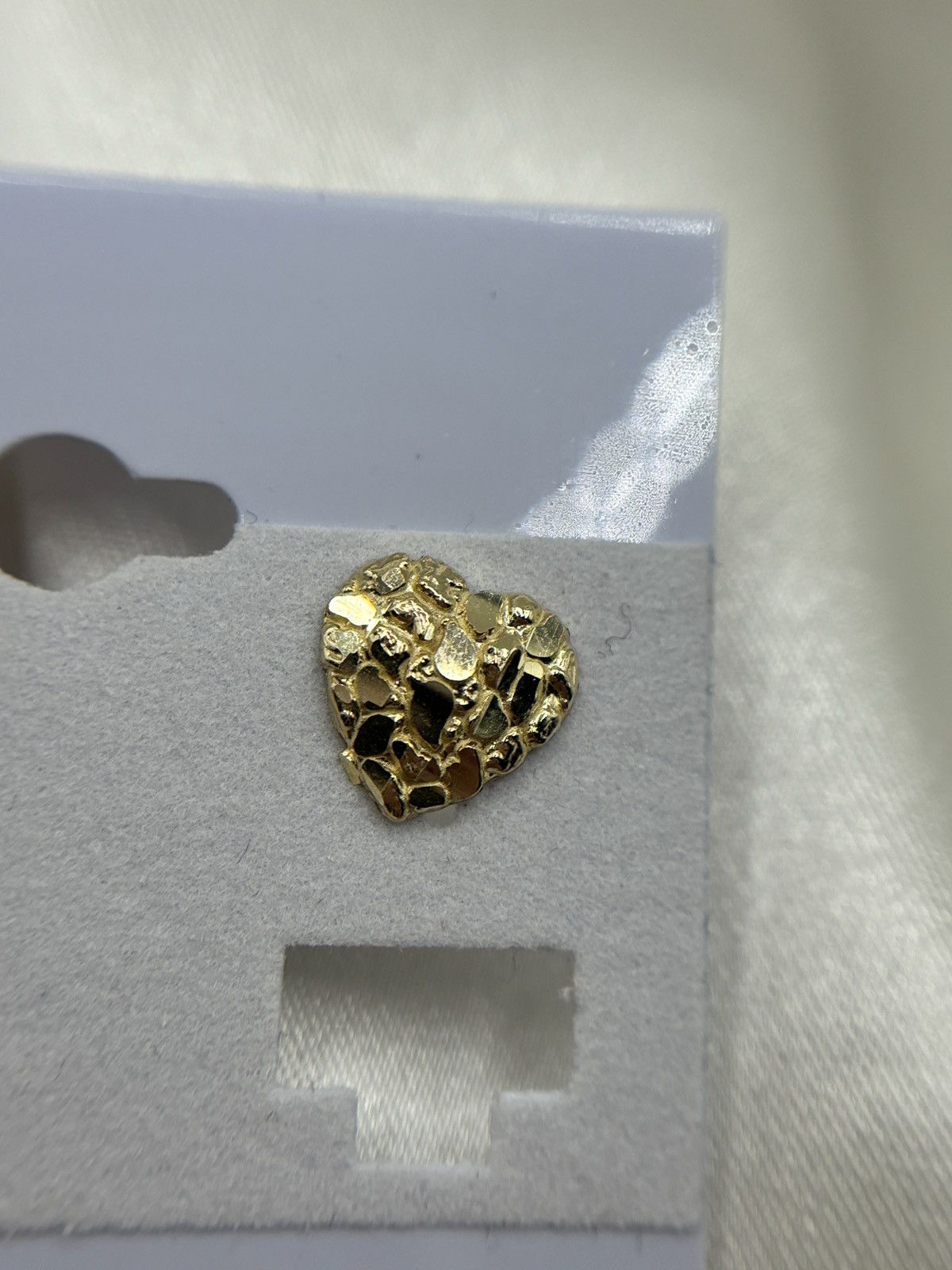 Other 10K Heart Nugget Earrings Size ONE SIZE - 3 Thumbnail