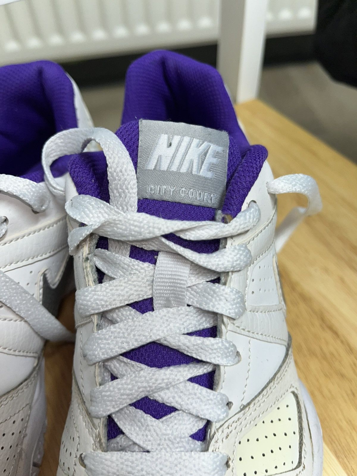 Nike Nike City Court Low-Top Sneakers – White/Purple – UK 5 Size US 7.5 / IT 37.5 - 3 Thumbnail