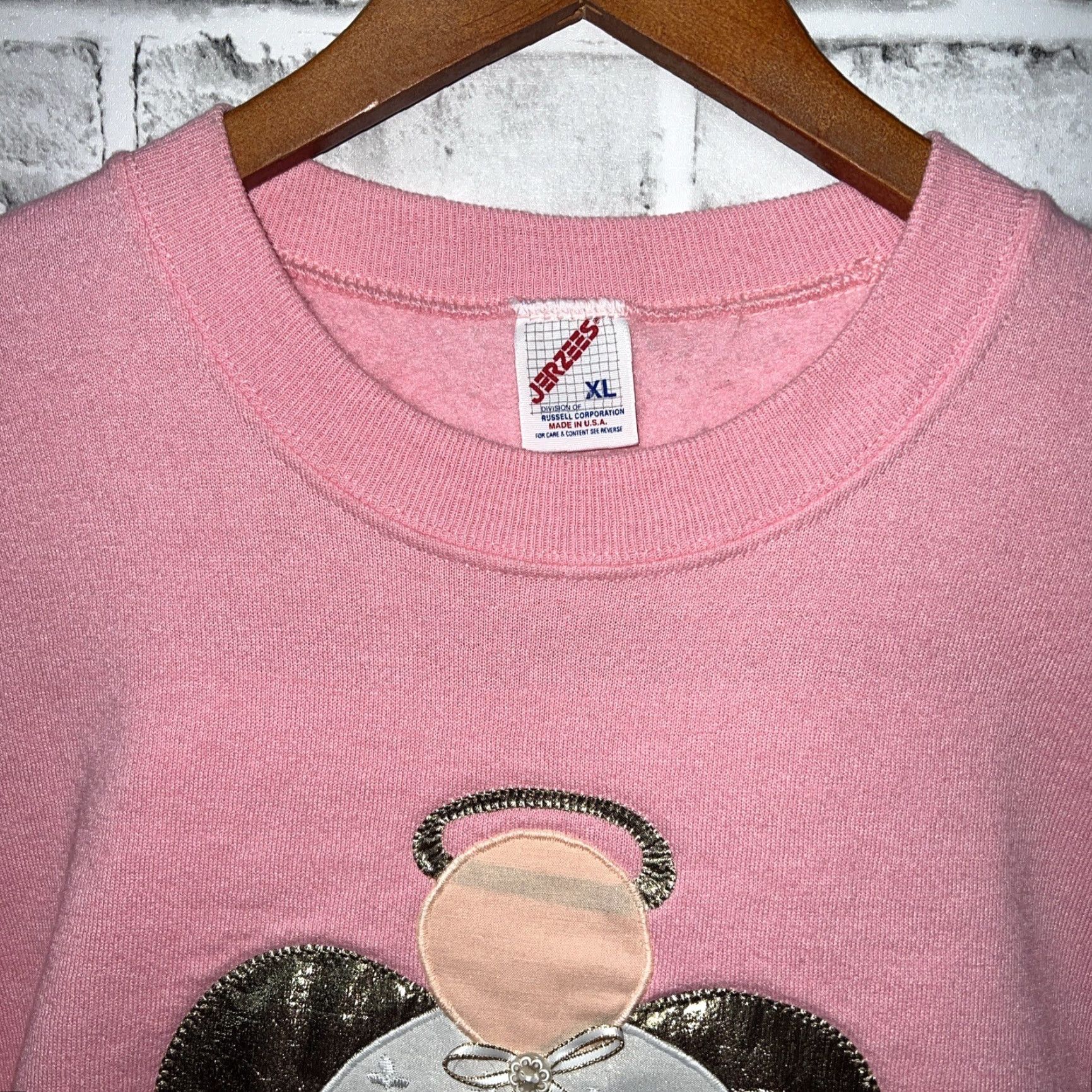 Jerzees VINTAGE JERZEES Sweatshirt Womens XL Pink USA Angel Pullover Size XL / US 12-14 / IT 48-50 - 3 Thumbnail