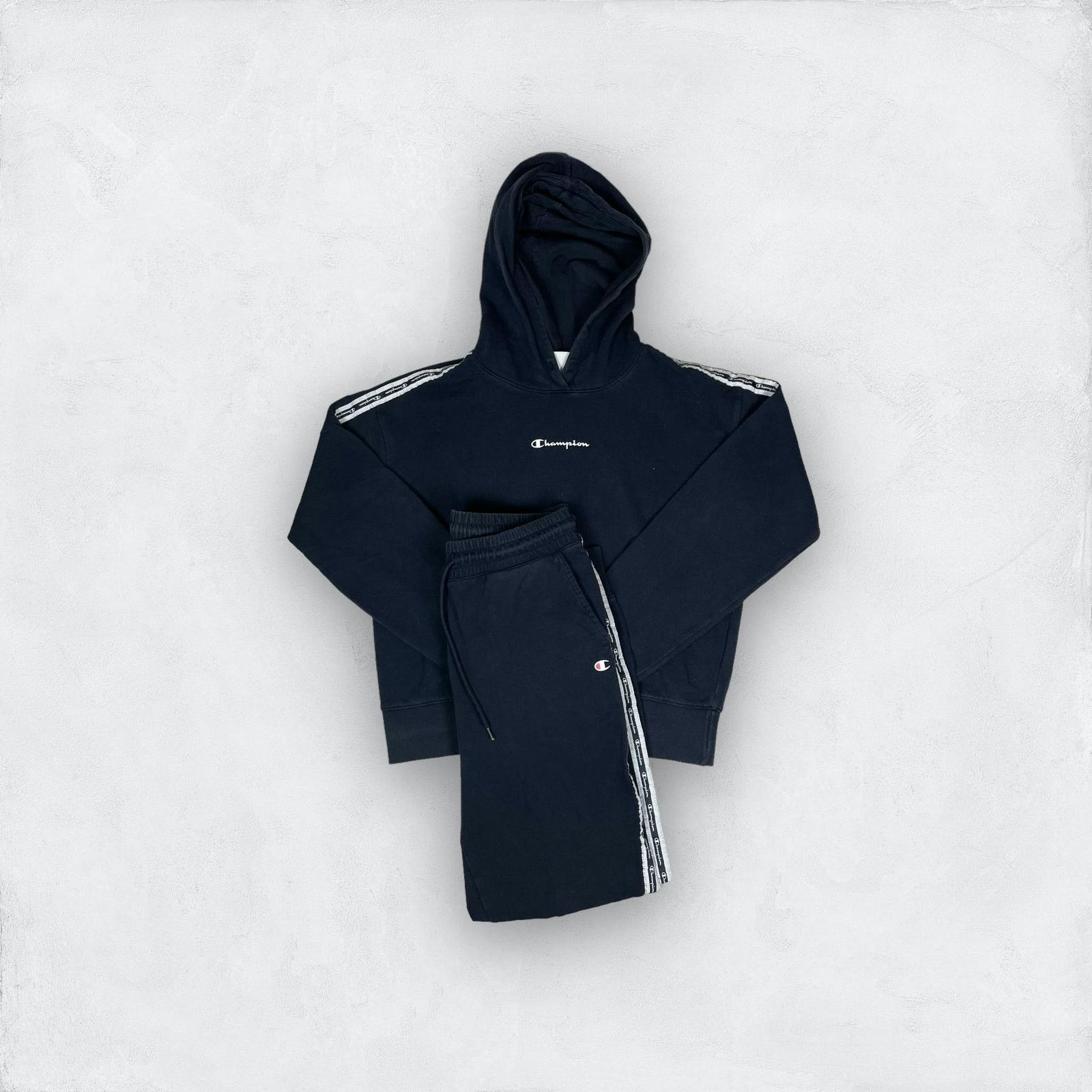 Champion Champion Womens Blue Cotton Fleece-Lined Sweatsuit Set Small Size S / US 4 / IT 40 - 1 Thumbnail