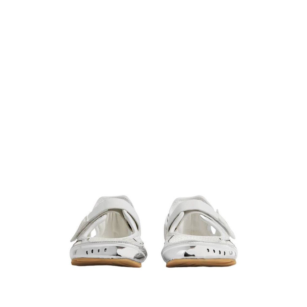 BOTTEGA VENETA Orbit Flash Mary Jane $990 Silver/White Sneak