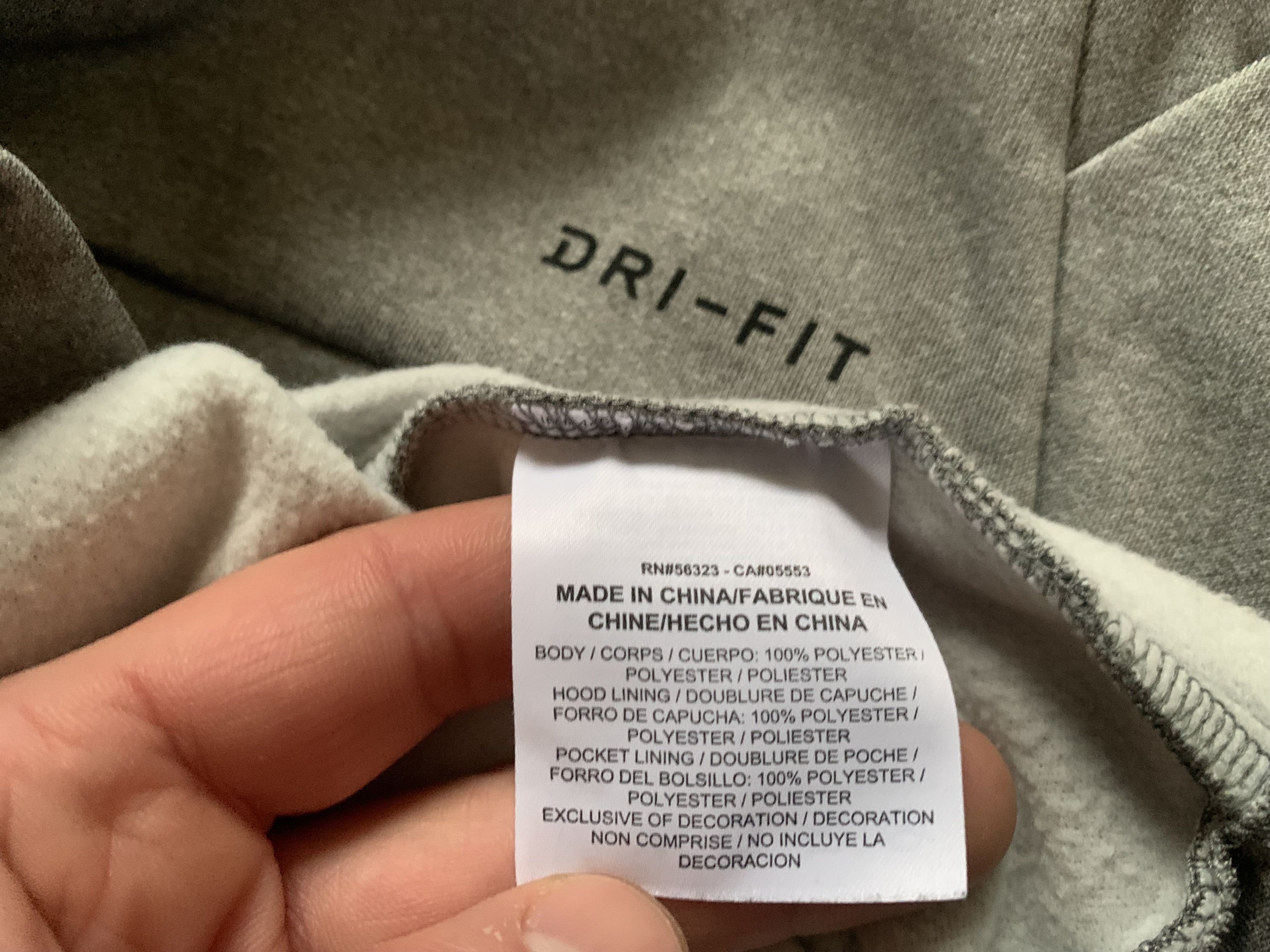Nike Nike Dri Fit Grey Zip Hoodie Size US S / EU 44-46 / 1 - 7 Thumbnail