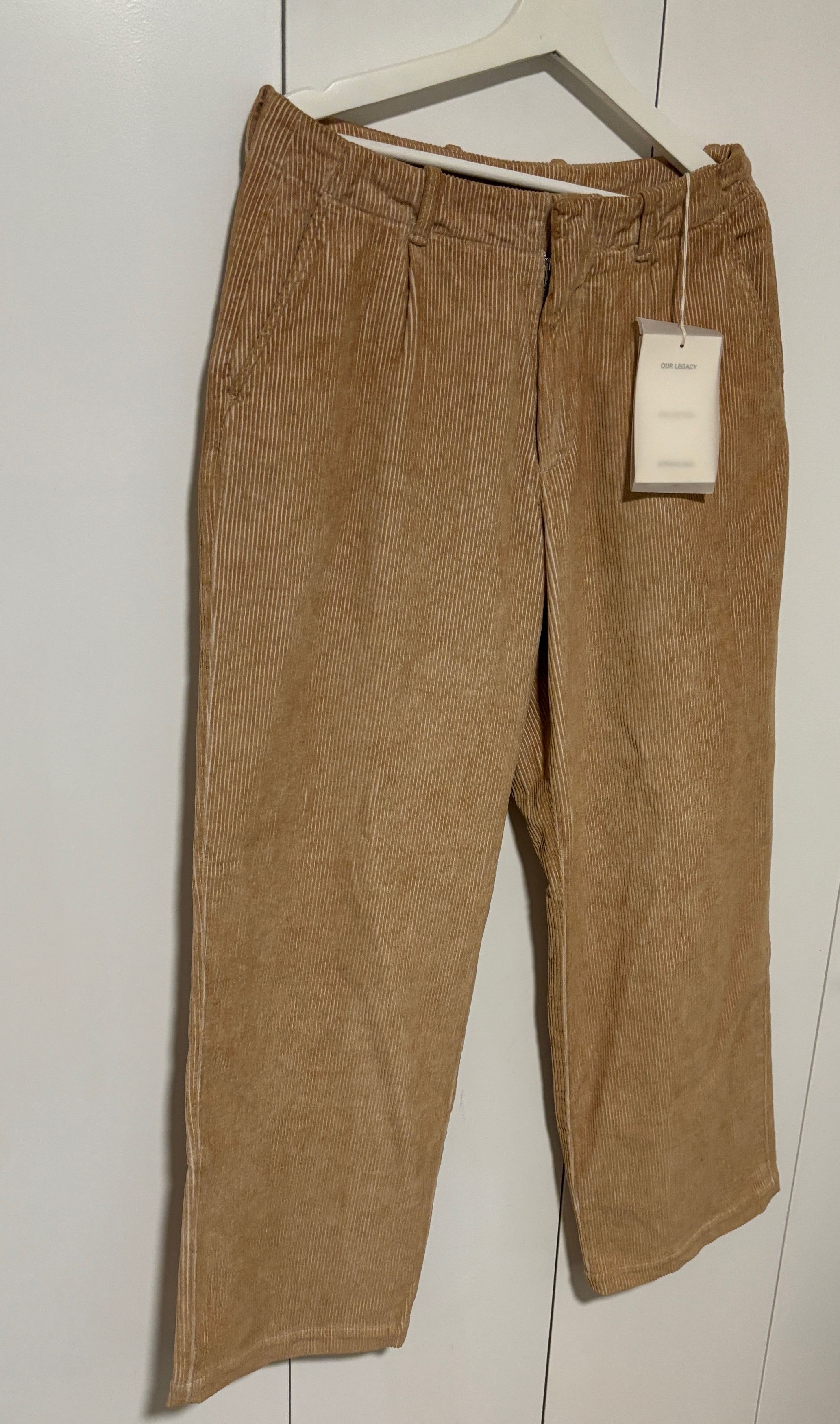 image of Our Legacy Borrowed Chino - Oat Linen Corduroy Pants 30-31 in Tan, Men's