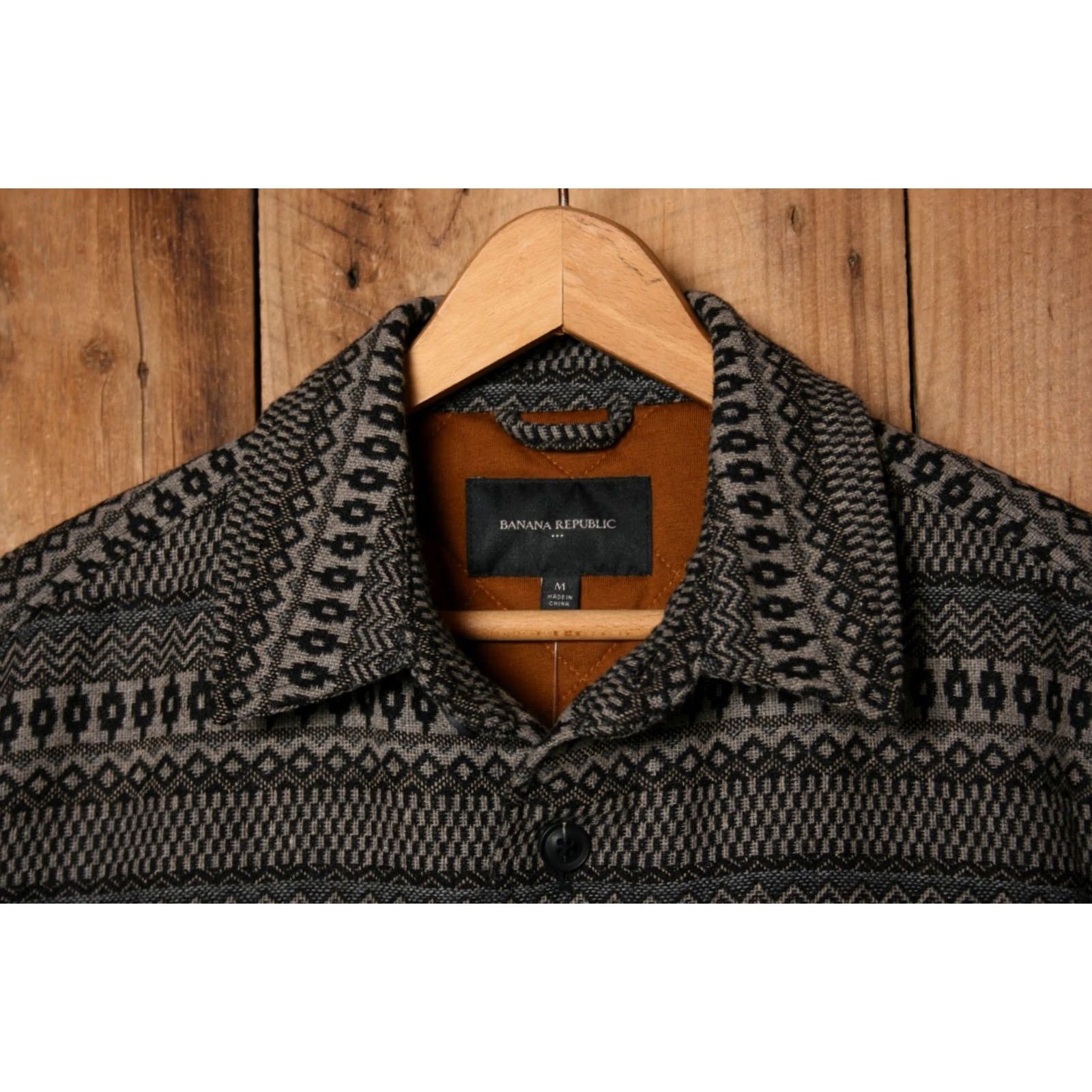 Banana Republic BANANA REPUBLIC Geometric Wool Blend Quilt Lined Shacket Shirt Jacket Sz. M Mens Multicolor Geometric Wool Blend Shacket 90s? Shirt Jacket M Mens Size US M / EU 48-50 / 2 - 2 Thumbnail