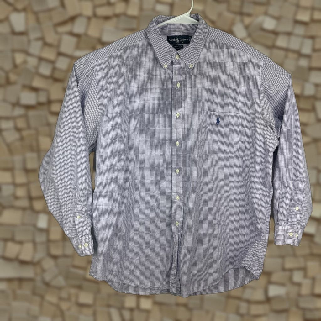 Polo Ralph Lauren Polo Ralph Lauren Long Sleeve Shirt Men's Yarmouth Oxford Button Down Check 17 Multicolor Regular Chest 54" Pony Logo Embroidered Barrel Cuff Size US XL / EU 56 / 4 - 1 Thumbnail