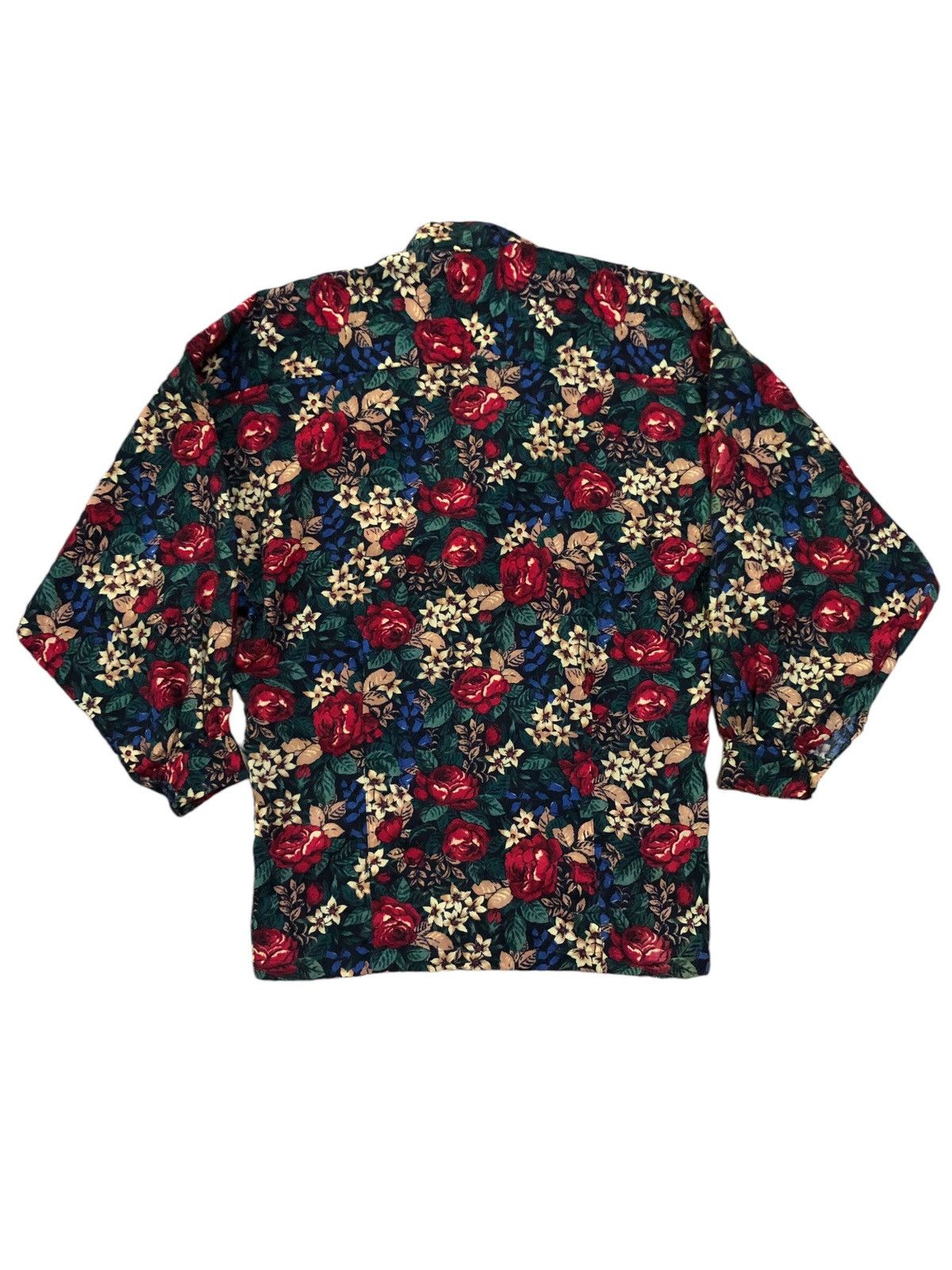 Norma Kamali Vintage Norma Kamali Floral Motif Blouse Size M / US 6-8 / IT 42-44 - 2 Thumbnail