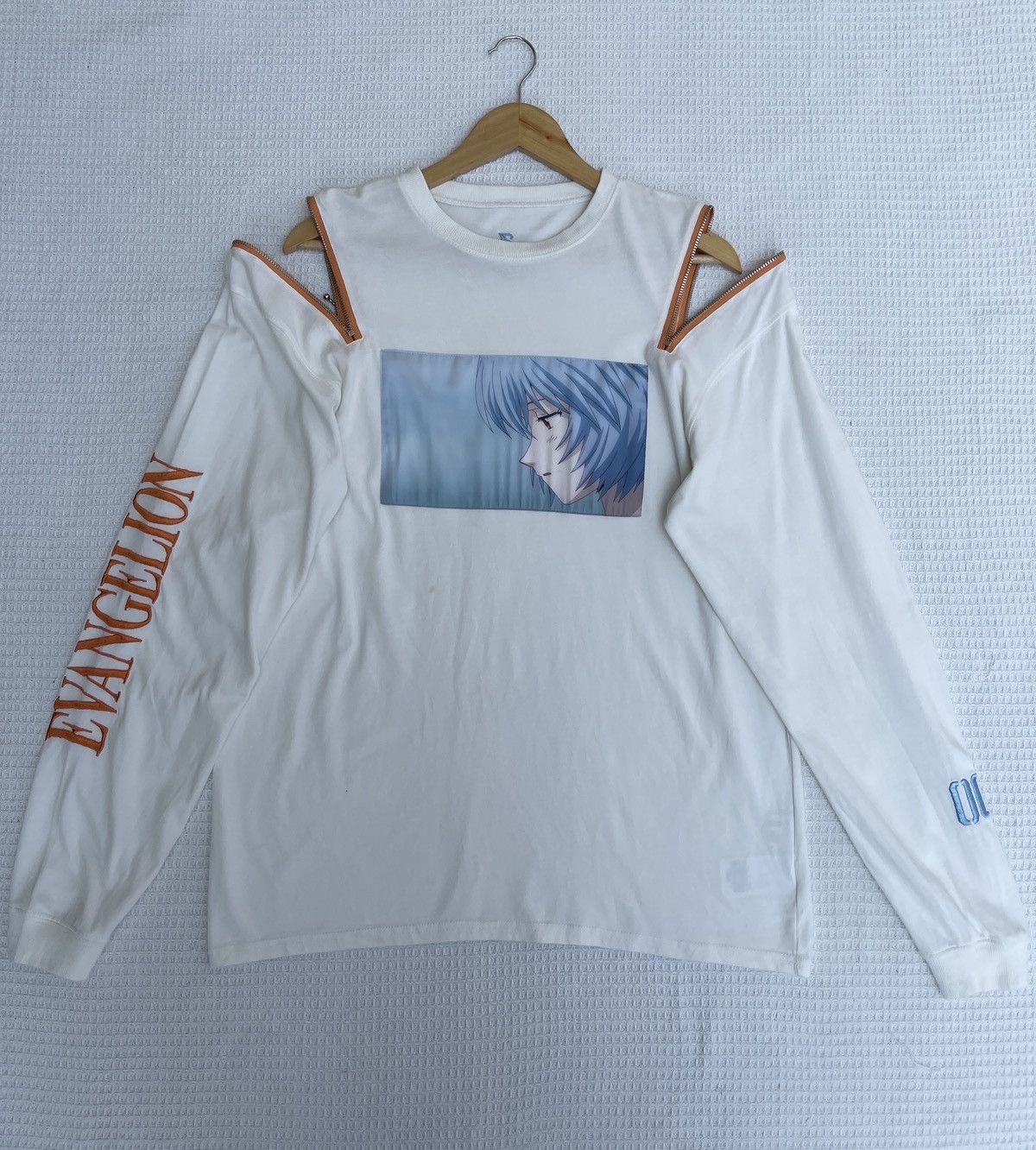Anime Last Drop🔥Rare🔥Vintage Evangelion Zipper Long Sleeve T-Shirt Size US L / EU 52-54 / 3 - 17 Thumbnail
