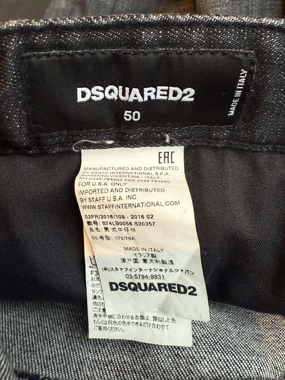 Dsquared2 FW16 Dsquared2 destroyed biker denim jeans grey black 50 Size US 34 / EU 50 - 24 Thumbnail