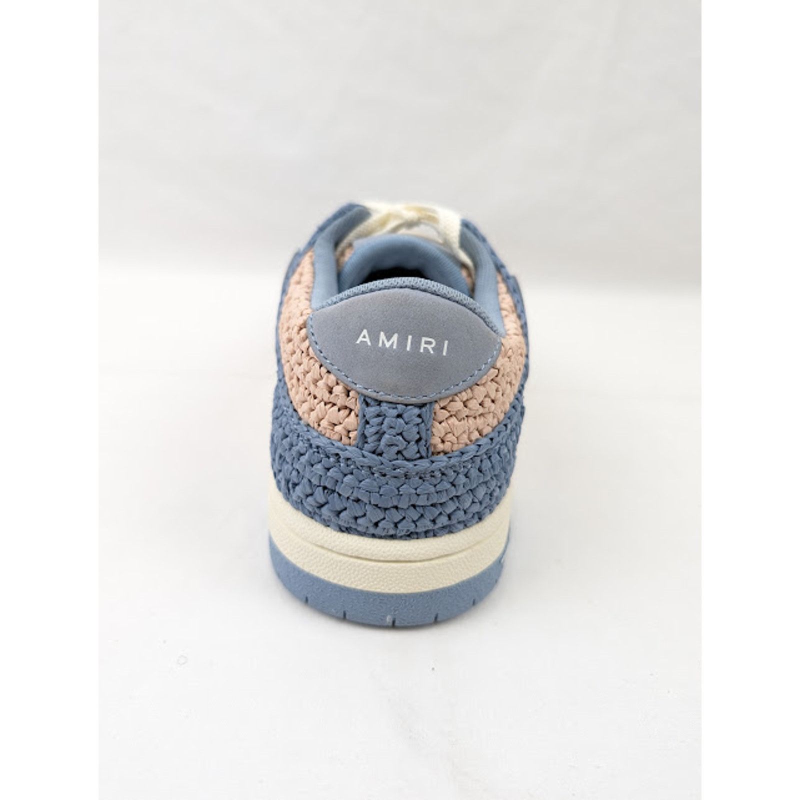 Amiri o1rshd1 Q: 2 / Raffia Skelton Low-Top Sneakers in Blue Size US 13 / EU 46 - 10 Thumbnail