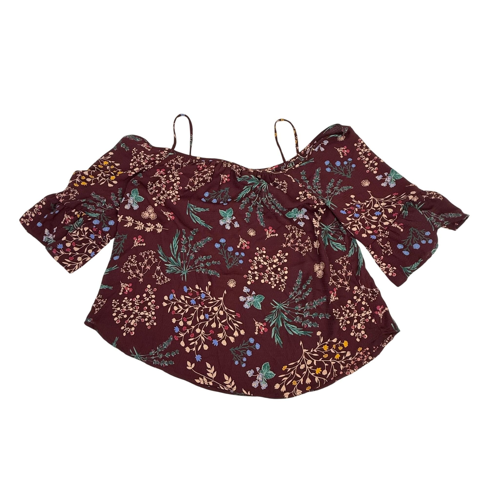 Other Kaileigh Stitch Fix Women's Floral Print Cold-Shoulder Bell- Size M / US 6-8 / IT 42-44 - 3 Thumbnail