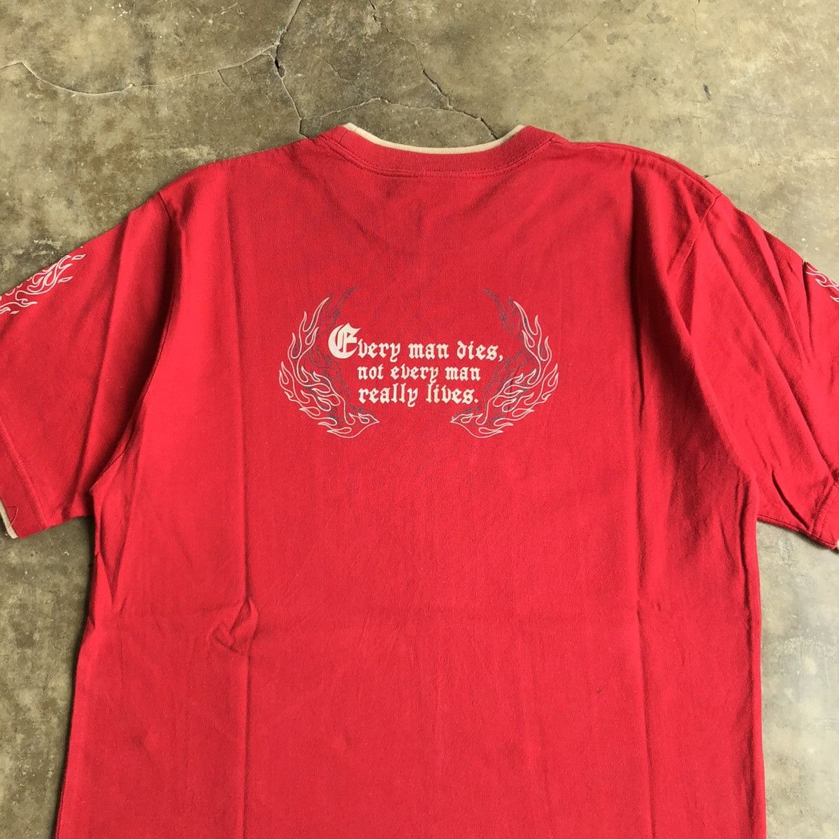 20471120 2000s Blebo Tribal Grunge Punk Style T-shirt Red Size US M / EU 48-50 / 2 - 2 Thumbnail