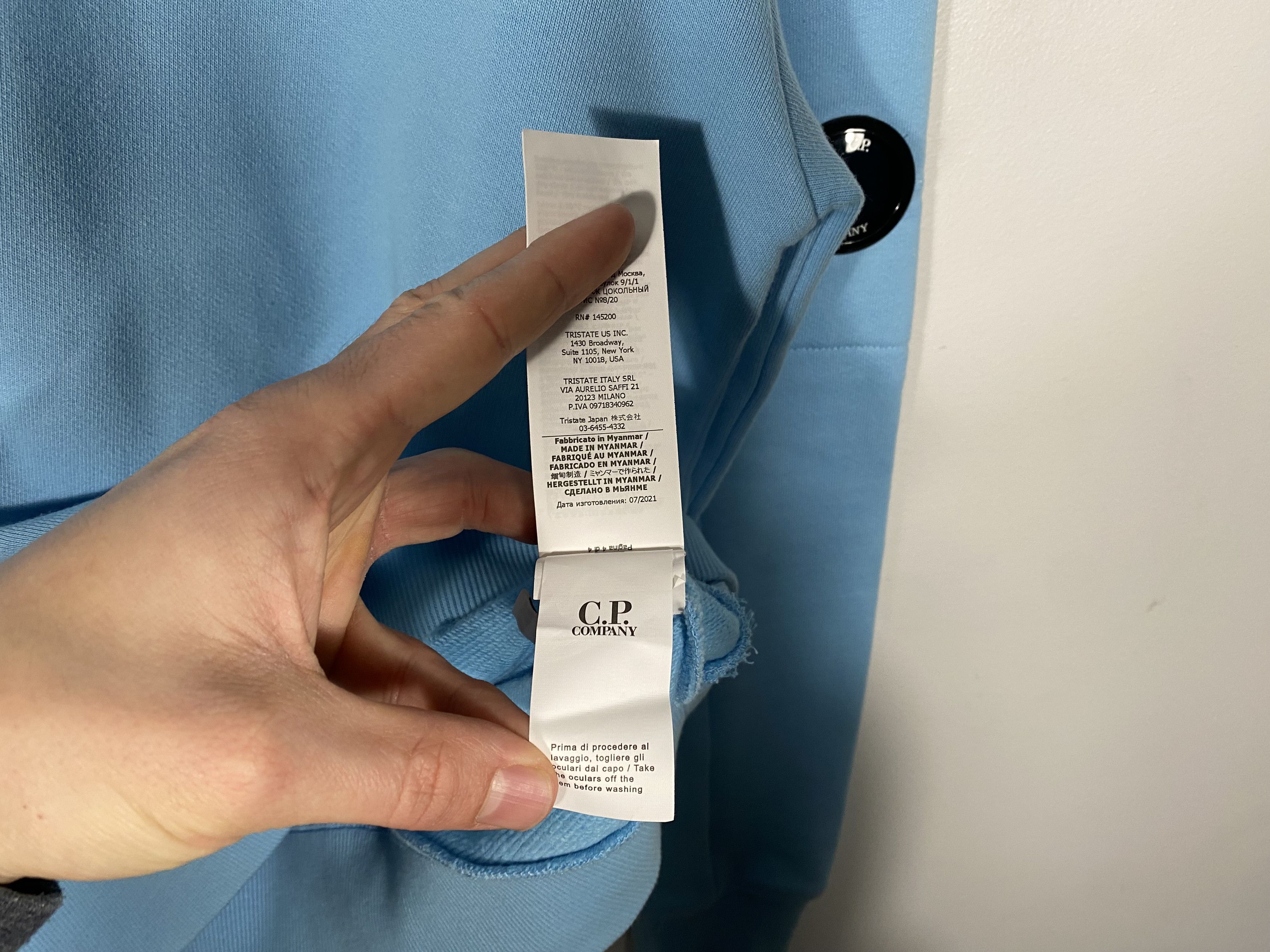 C.P. Company C.P. Company Diagonal Raised Fleece Lens Crewneck Blue Size US M / EU 48-50 / 2 - 10 Thumbnail