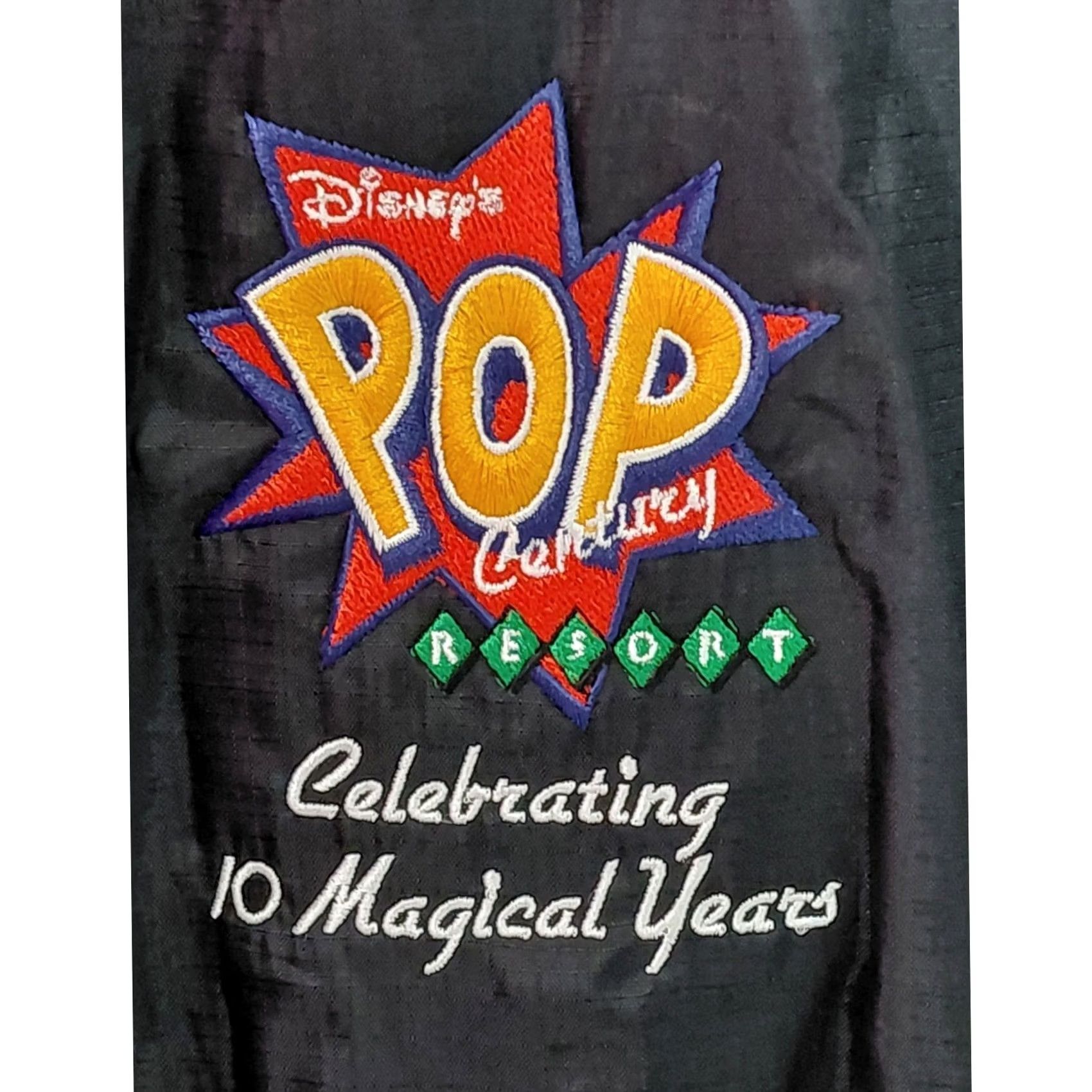 Disney Disney Parks Pop Century Resort Jacket Black Solid Polyester L Adults Hooded Zipper Embroidered Lightweight Casual Travel Size US L / EU 52-54 / 3 - 3 Thumbnail