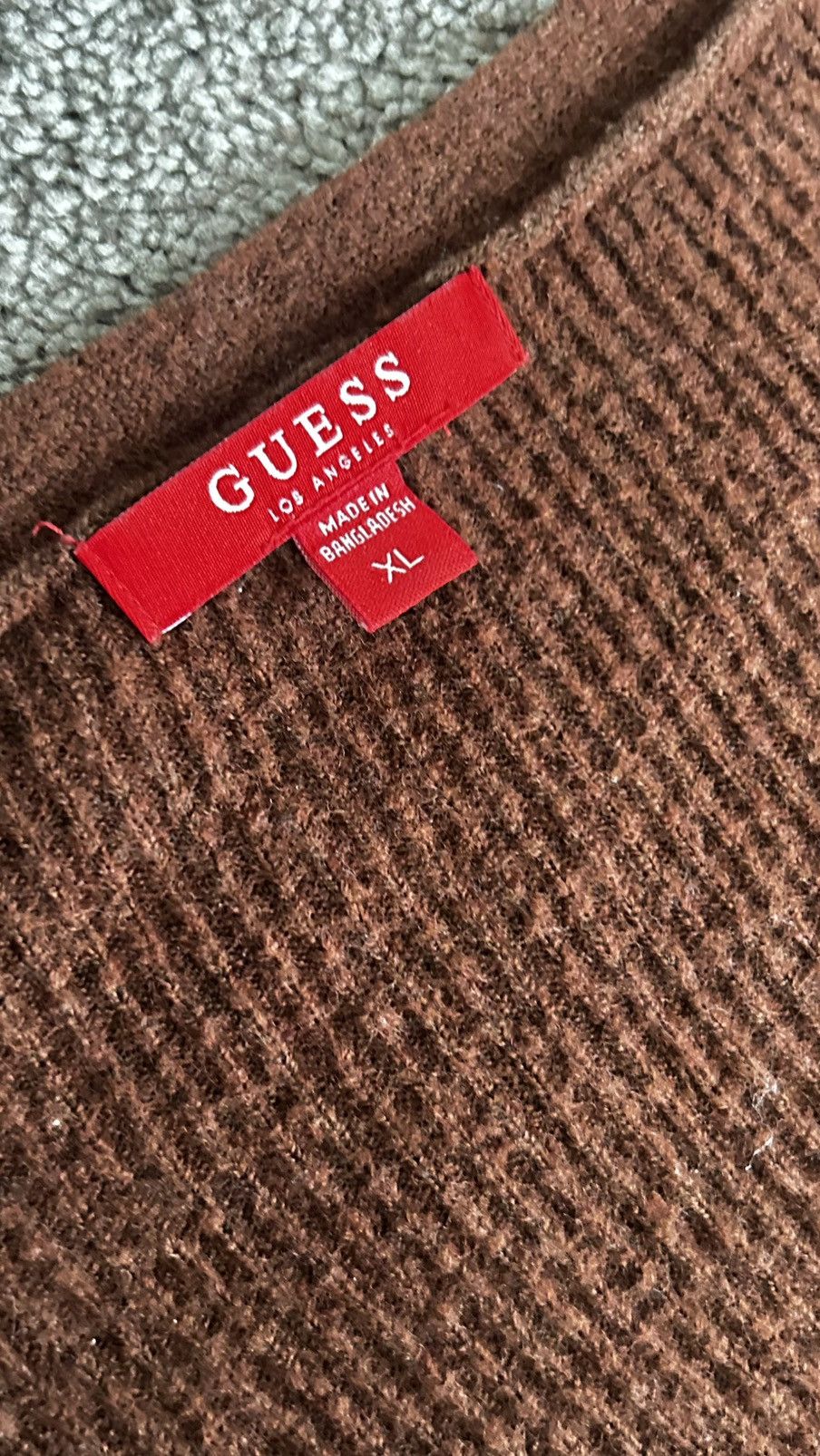 Guess Guess Cozy Brown Cardigan Size XL / US 12-14 / IT 48-50 - 3 Thumbnail