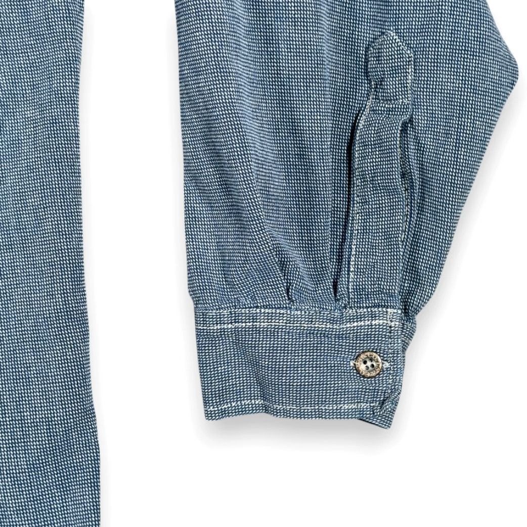 Levi's VINTAGE Levi's Shirt Adult LARGE Blue White Houndstooth Cotton Check Grunge 90s Shirt Mens LD12 Size US L / EU 52-54 / 3 - 7 Thumbnail